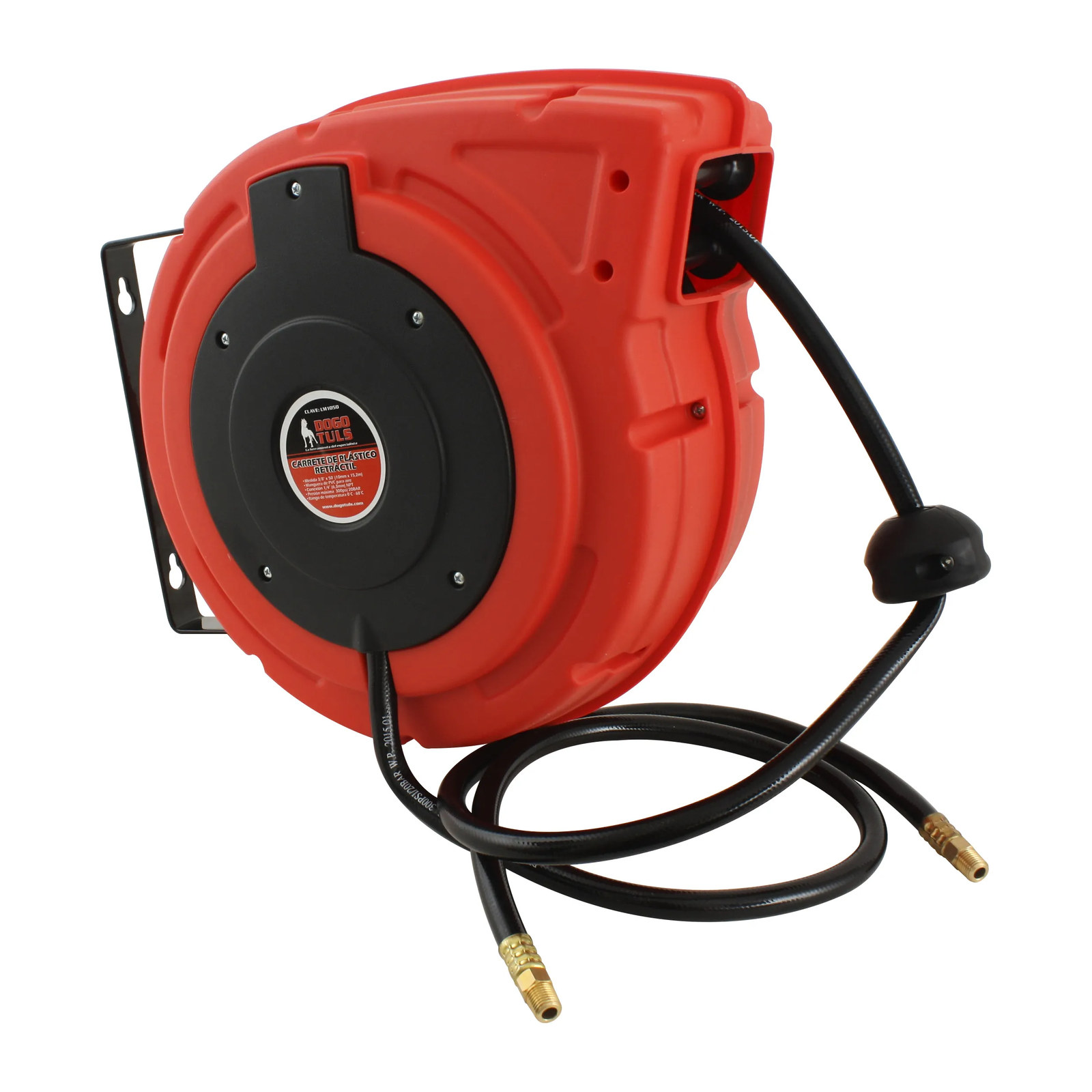 Carrete Retráctil Plástico PVC 3/8" x 50'
