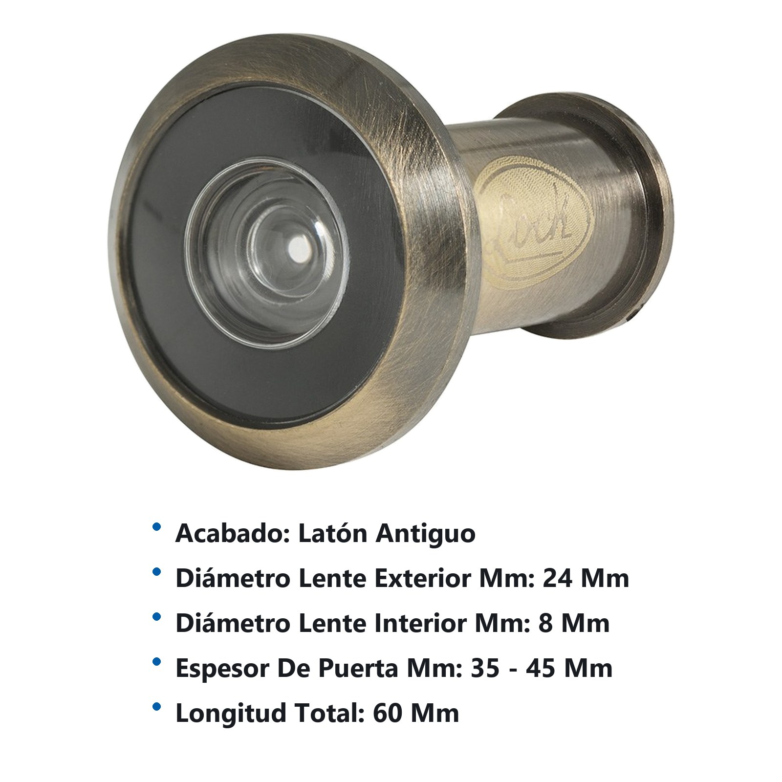 Mirilla para puerta latón antiguo Lock - Imagen 3
