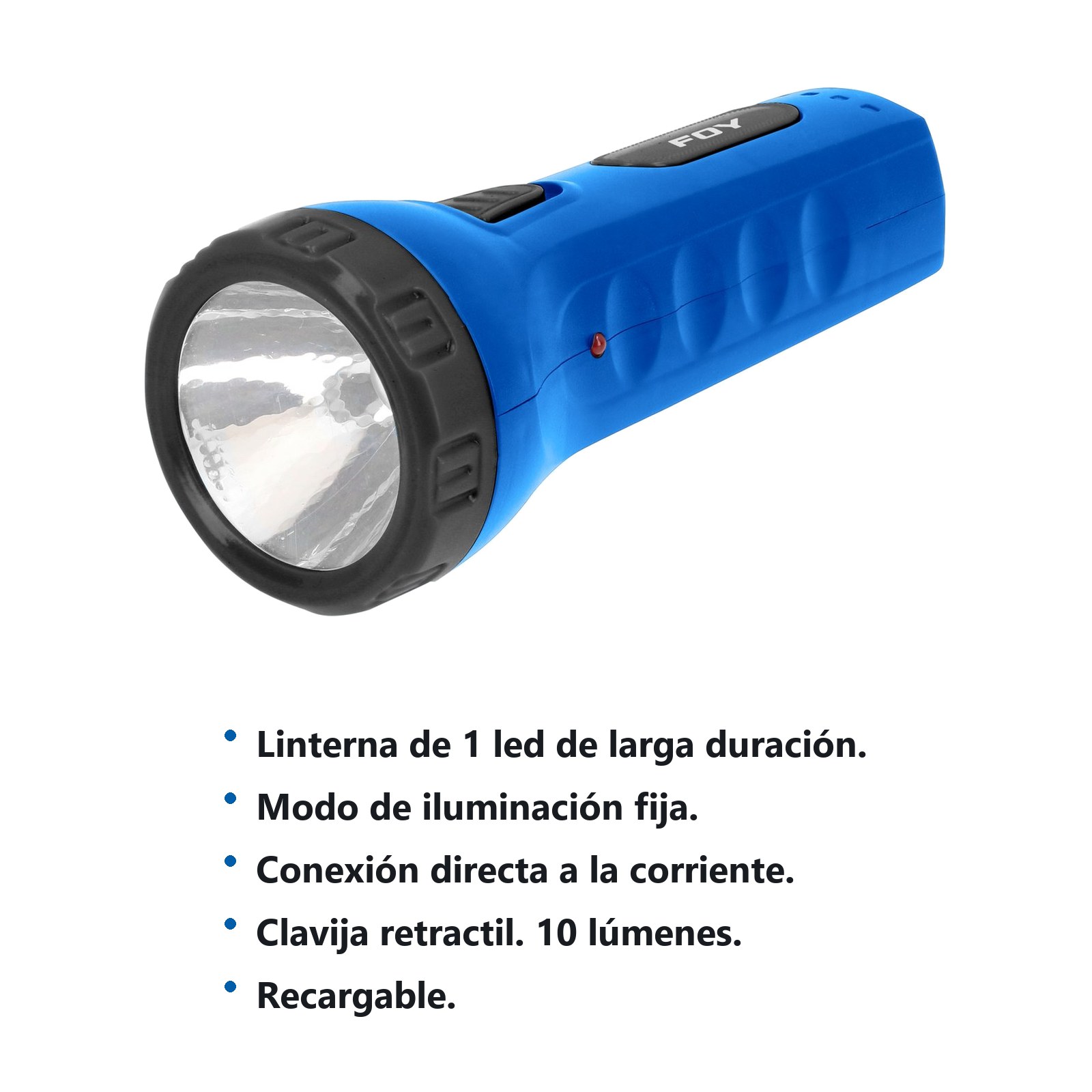 Linterna de LED de mano recargable de 10 lm Foy - Imagen 2