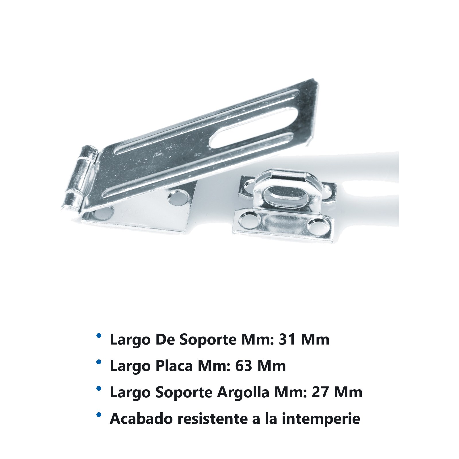Portacandado 2-1/2" zincado Lock - Imagen 2