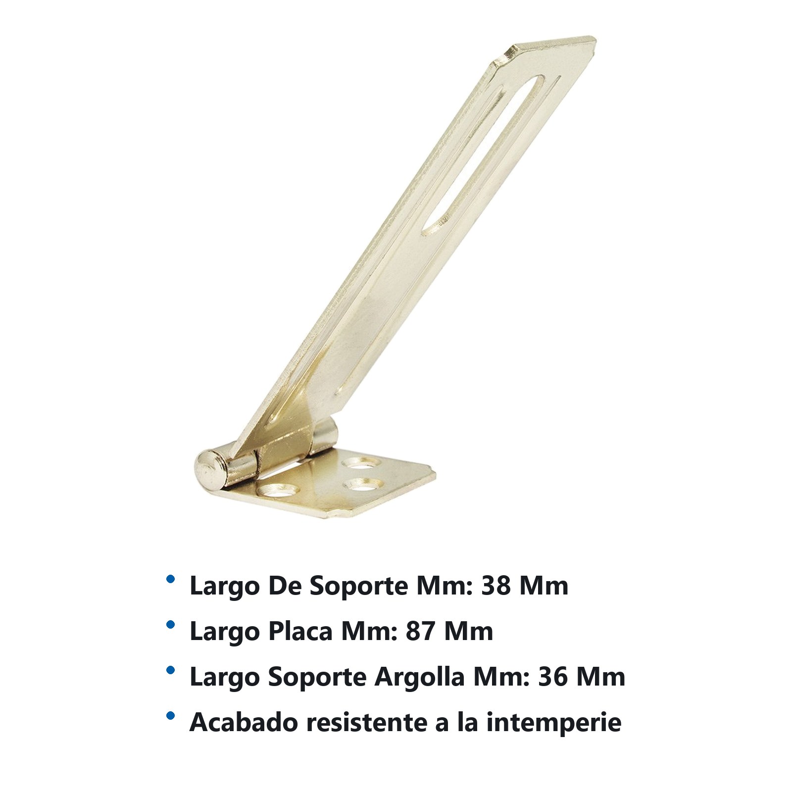 Portacandado 3-1/4" latón brillante Lock - Imagen 2