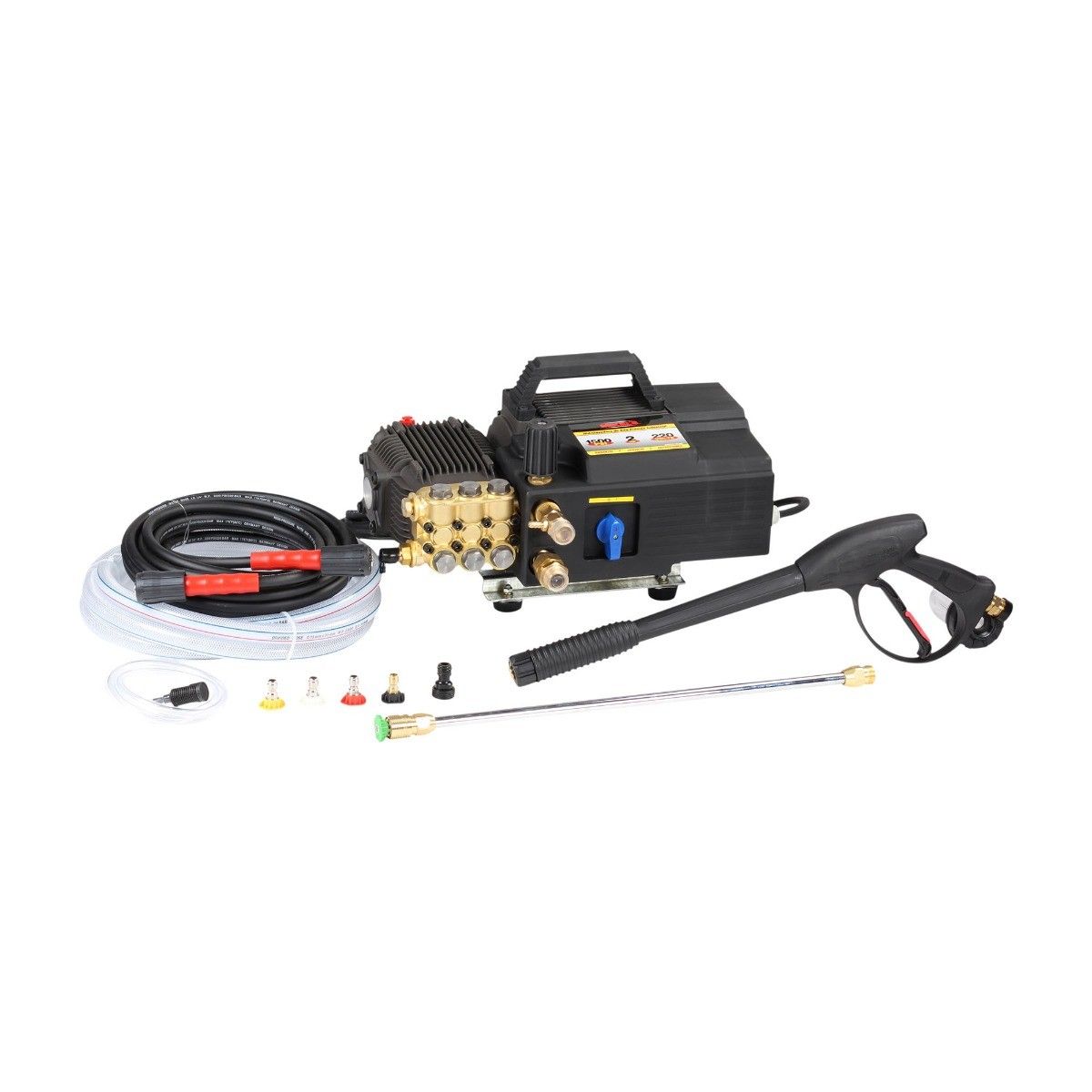 MIKELS LPI-2HP Hidrolavadora de alta presión eléctrica industrial (1,500 PSI / 2 HP) - Imagen 2