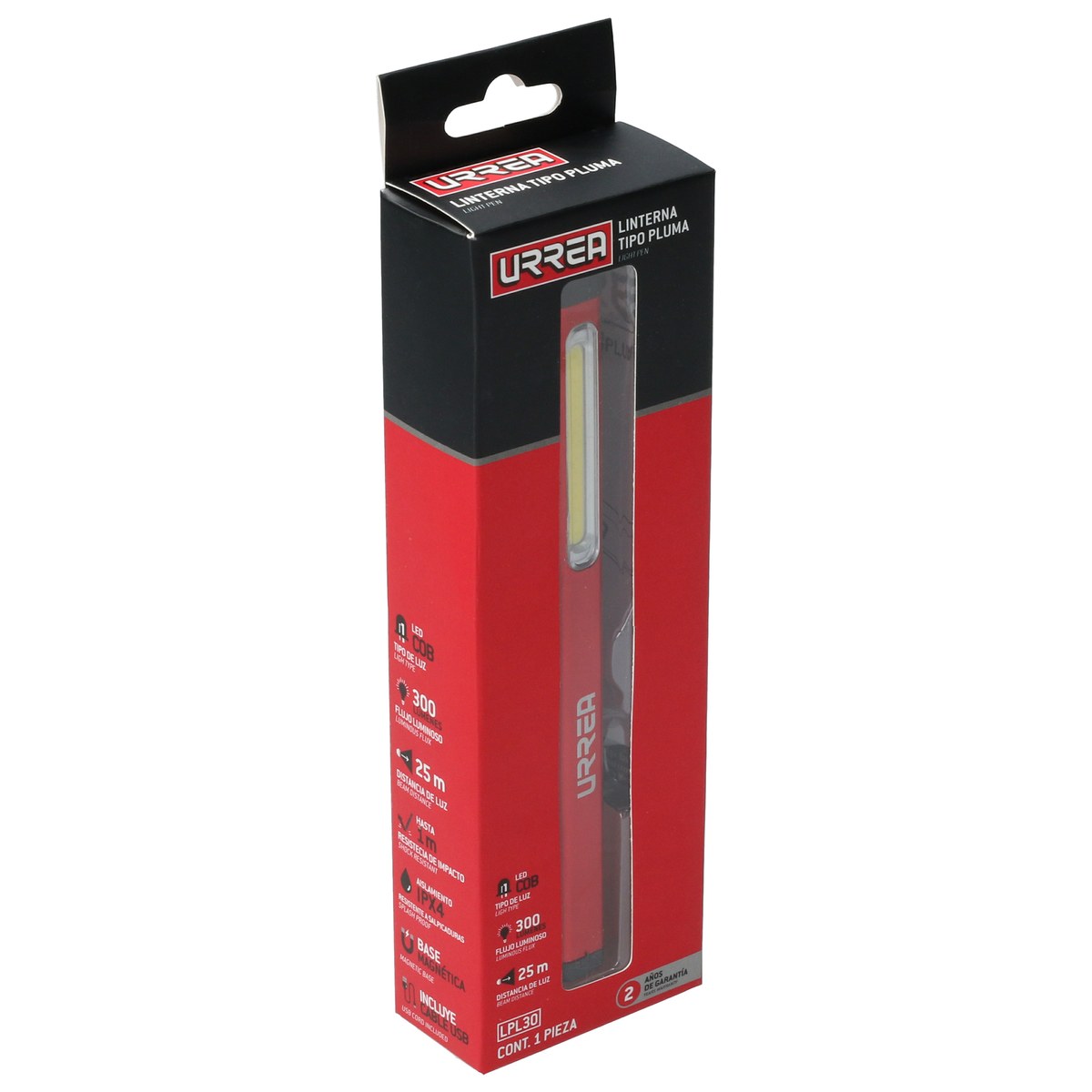 Linterna de LED tipo pluma recargable de 300 lm Urrea - Imagen 2