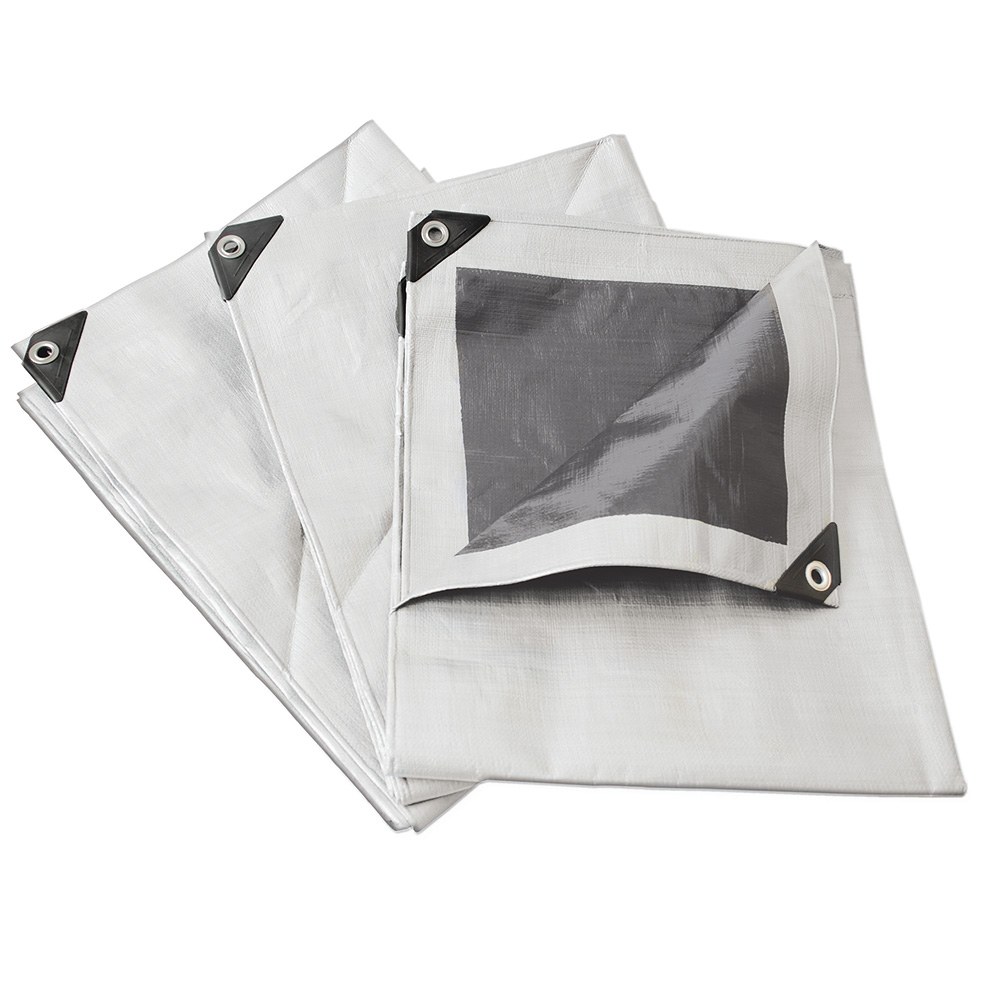 Lona de polietileno reforzada color blanco, 12 x 17 m Surtek