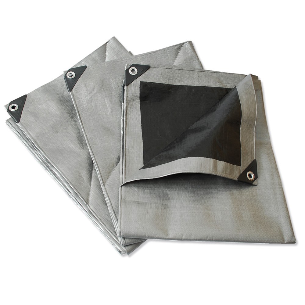 Lona de polietileno reforzada color gris, 3 x 3 m Surtek