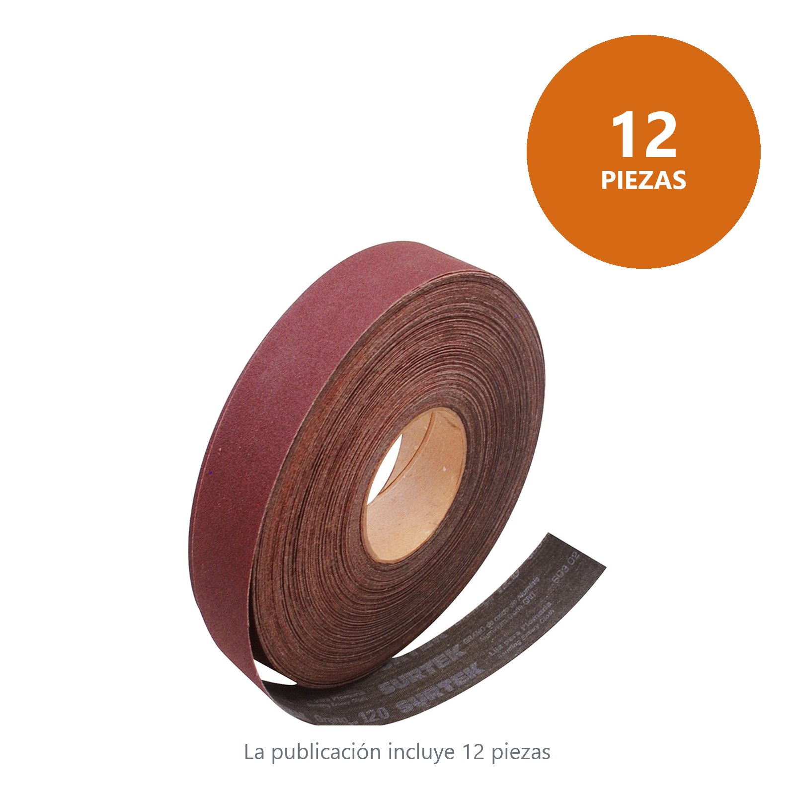Lija en rollo para plomero 1-1/2 x 5 m, grano 120 Surtek - Imagen 3