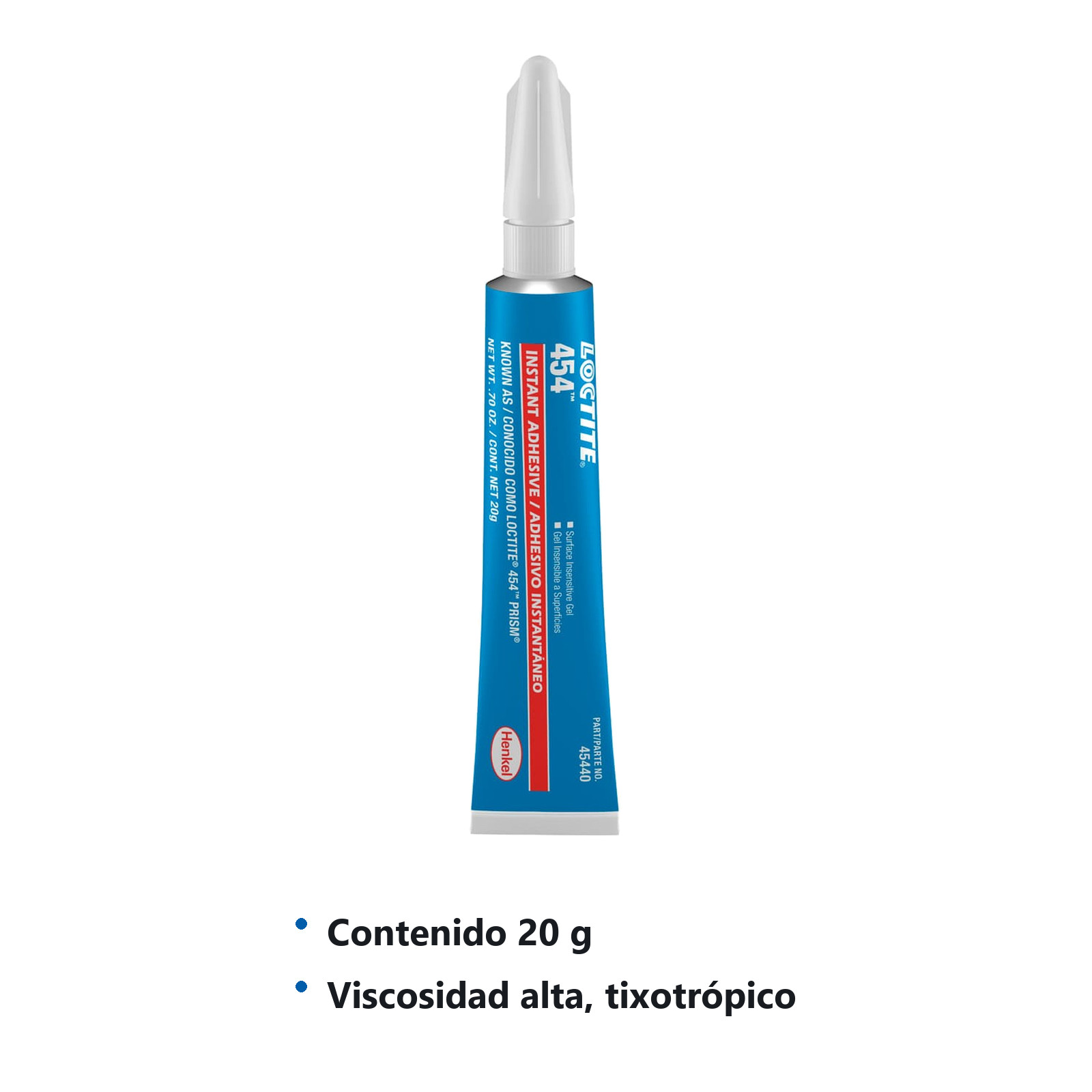 LOCTITE 454 ADHESIVO INSTANTANEO PRISM INSENSIBLE A SUPERFICIES 20 g - Imagen 2
