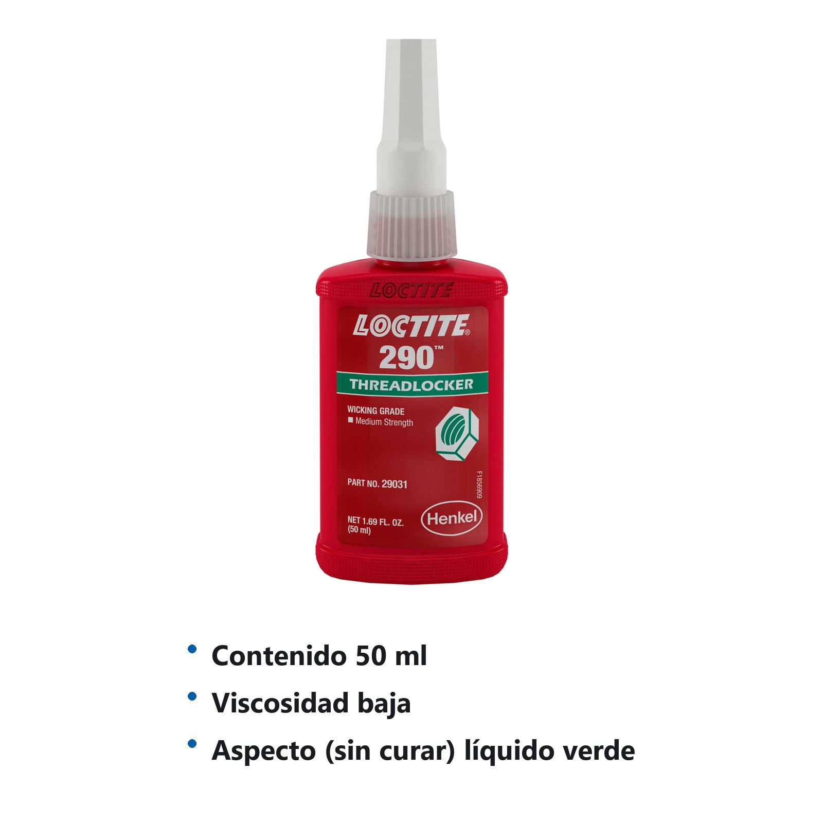 LOCTITE 290 FIJADOR DE ROSCAS GRADO CAPILAR 50 ml - Imagen 3