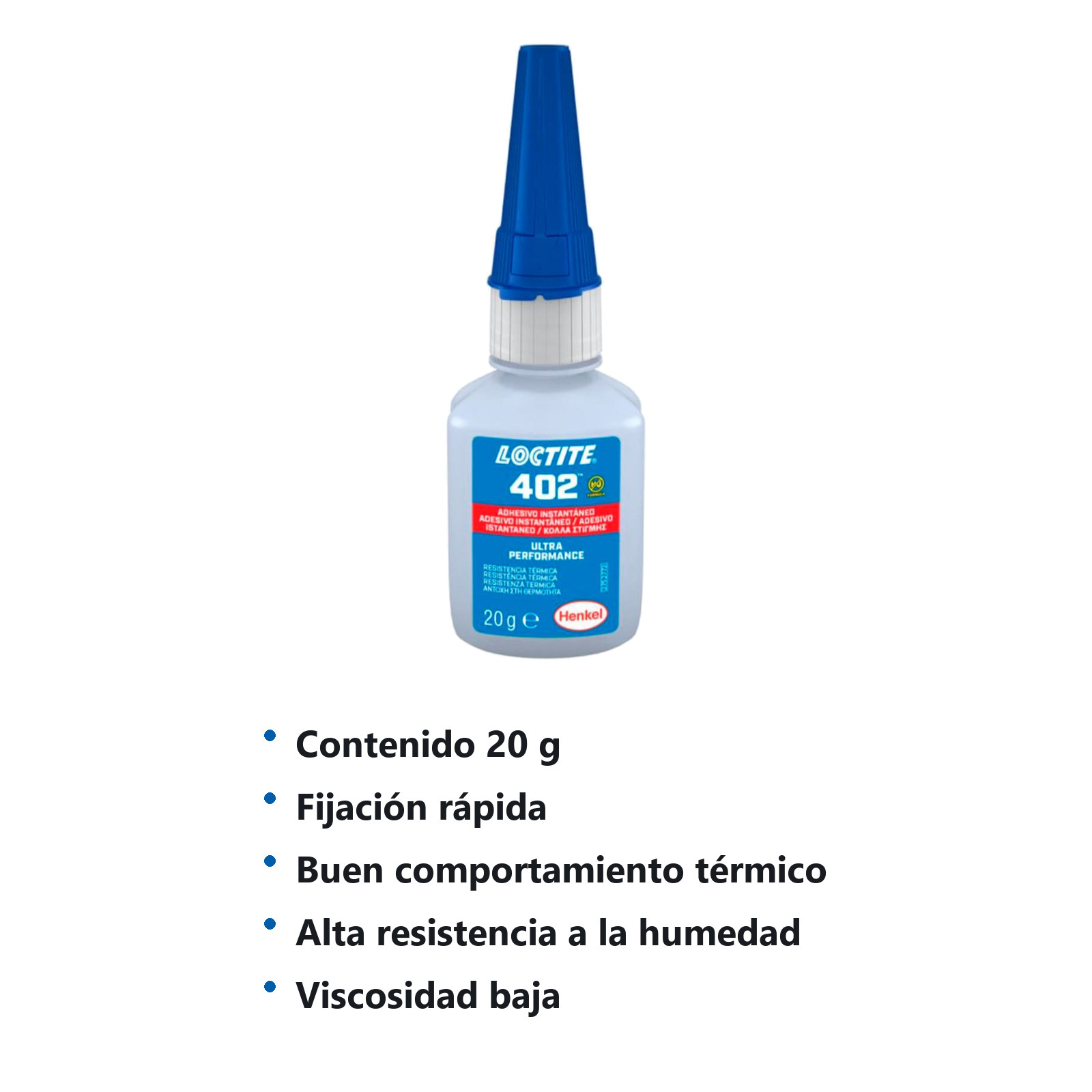 LOCTITE 402 ADHESIVO INSTANTANEO PRISM TRANSPARENTE 20 g - Imagen 2