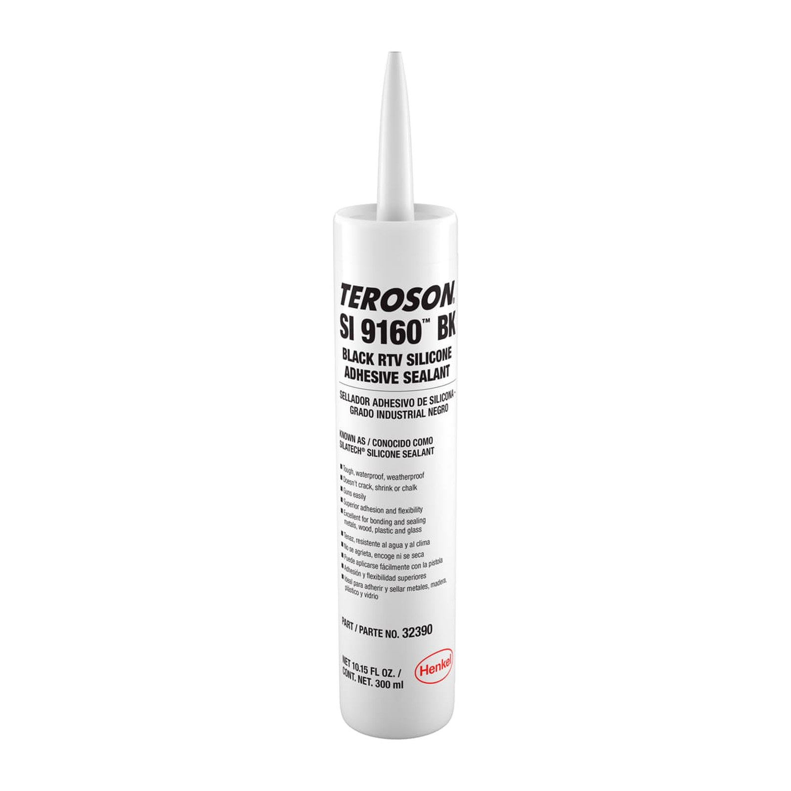 Loctite Teroson SI 9160 Sellador de Silicona Negro 300 ml