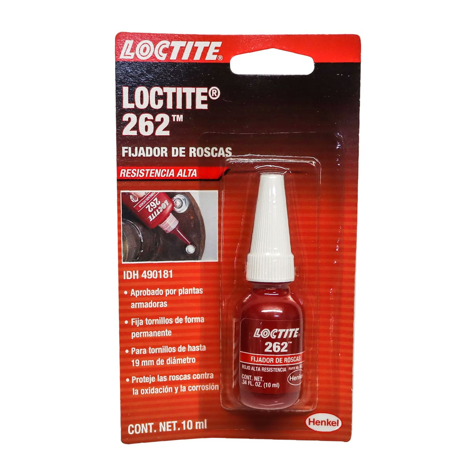LOCTITE 262 Fijador de Roscas Resistencia Permanente 10 ml