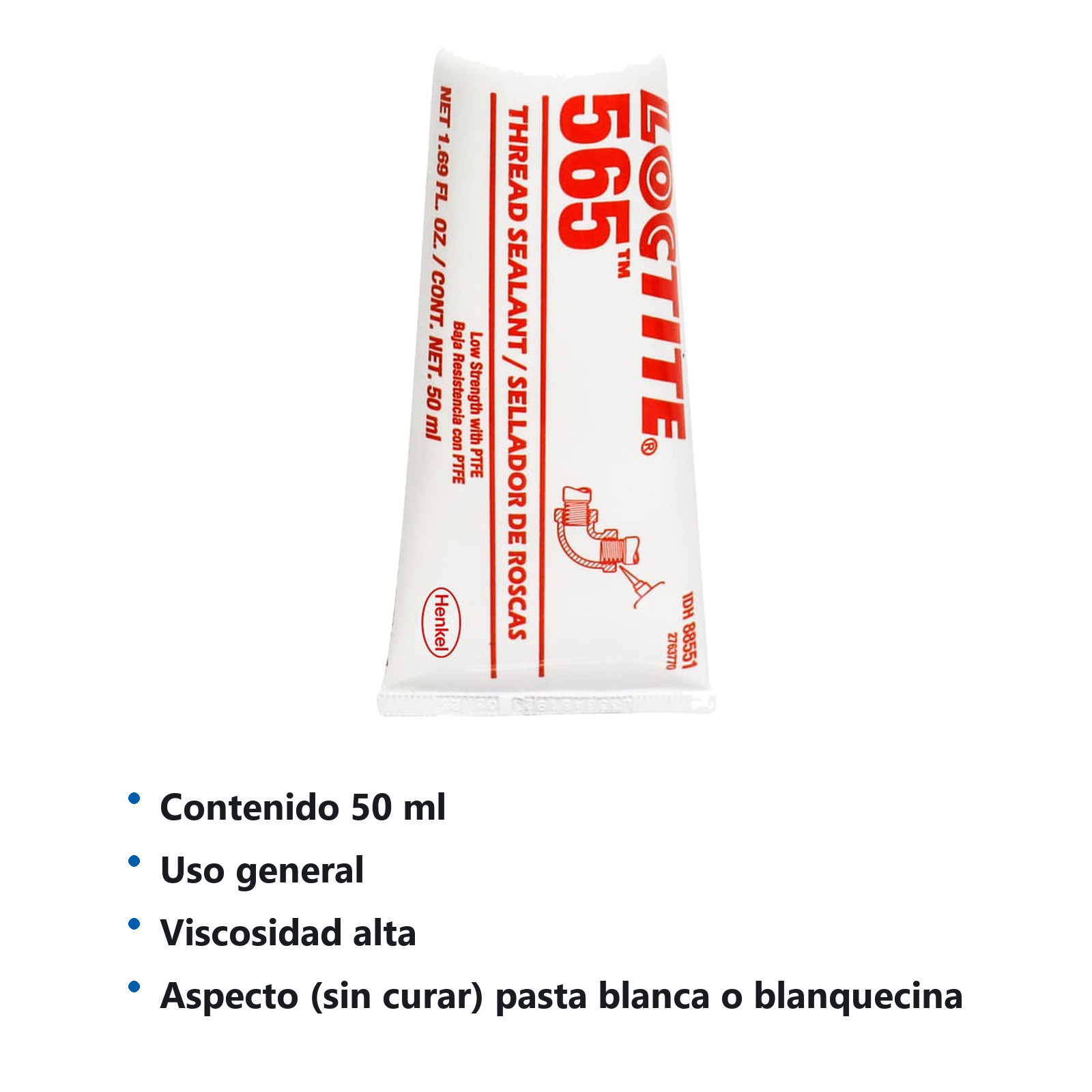 LOCTITE 565 PST SELLADOR DE ROSCAS CONTROLADA 50 ml - Imagen 2