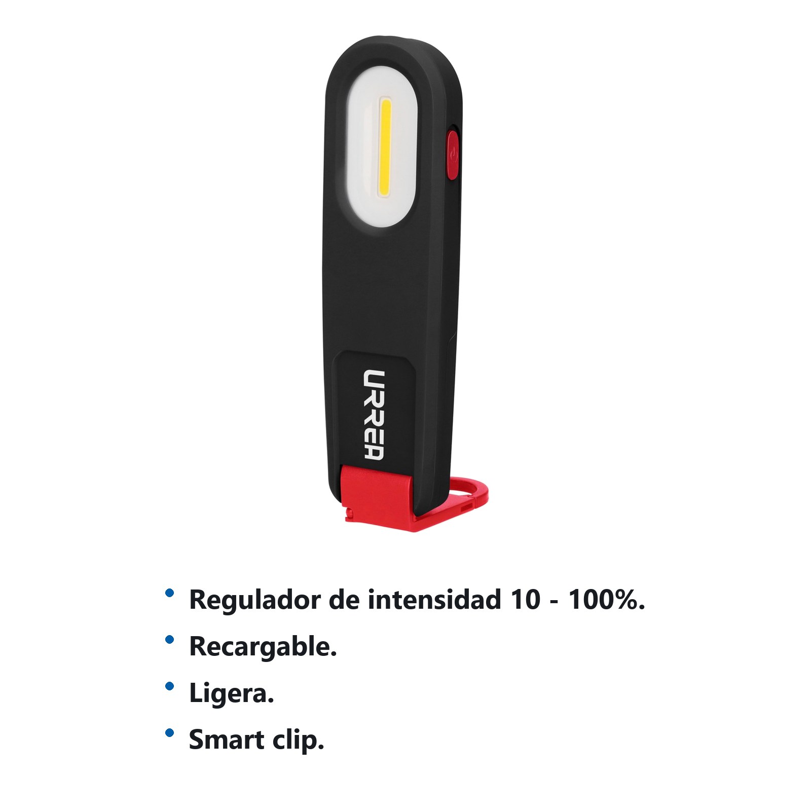 Lámpara de LED para taller ultra delgada, recargable de 350 lm Urrea - Imagen 2