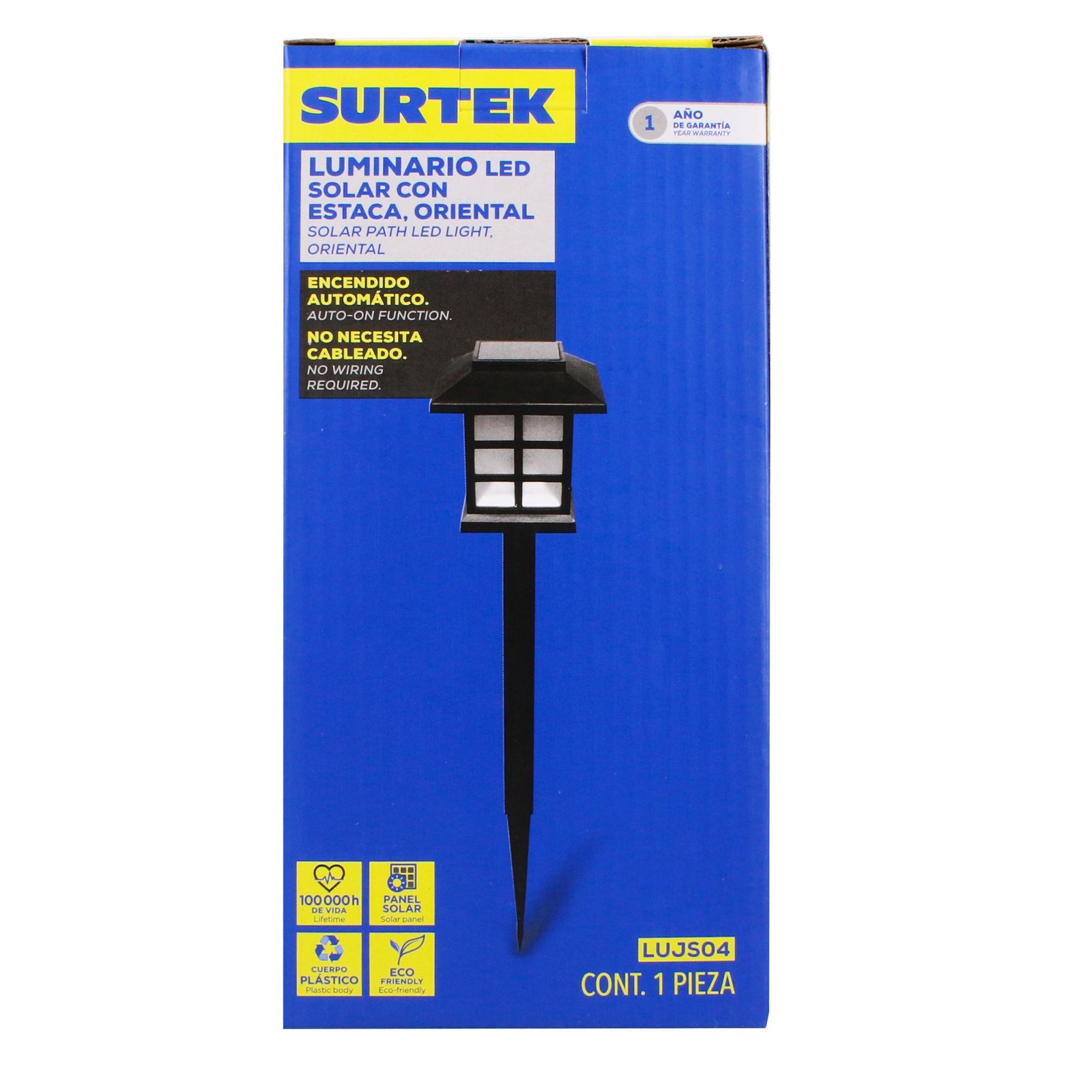 Luminario de LED estaca recargable solar tipo oriental Surtek - Imagen 4