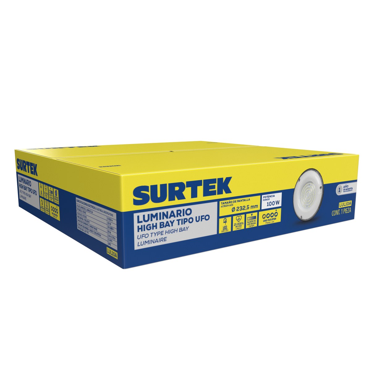 Luminario LED High Bay para bodega, 100 W, luz fría Surtek - Imagen 2