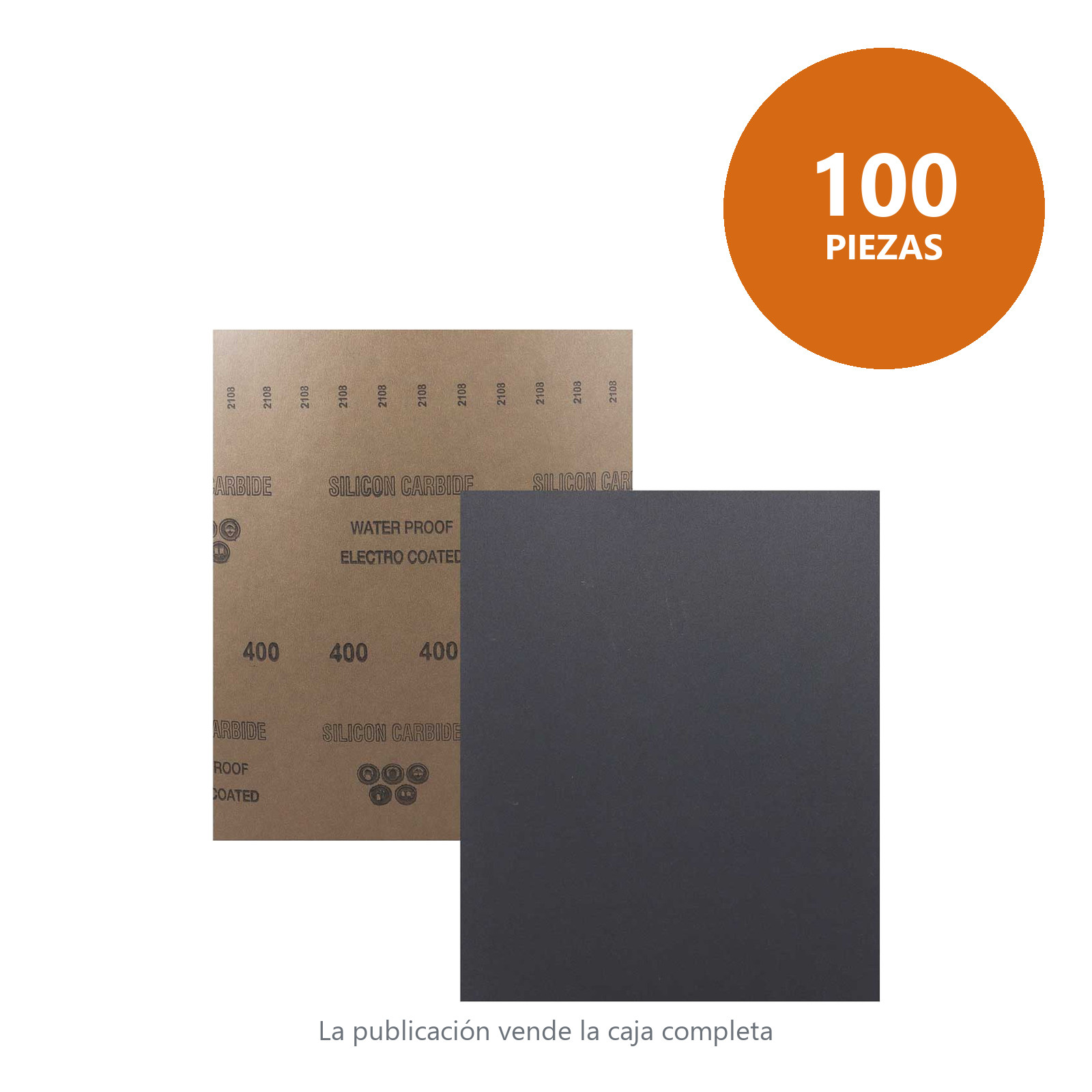 HOJA DE LIJA DE AGUA CARBURO SILICIO 9" x 11" G500 (Precio x pieza - Empaque c/100 pzas) - Imagen 3