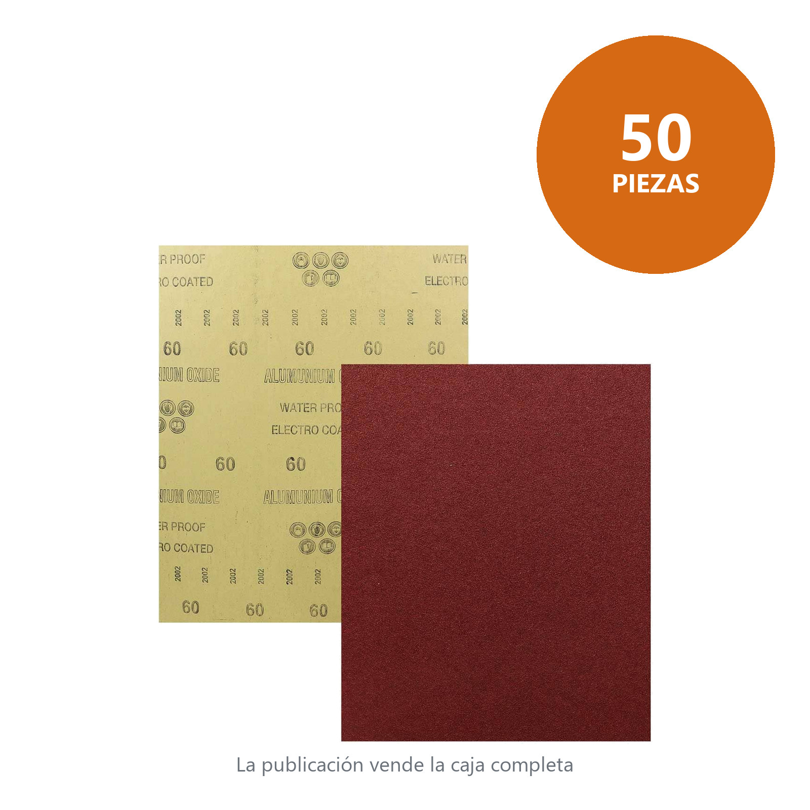 HOJA DE LIJA OXAL ESMERIL 9" x 11" G80 (Precio x pieza - Empaque c/50 pzas) - Imagen 3