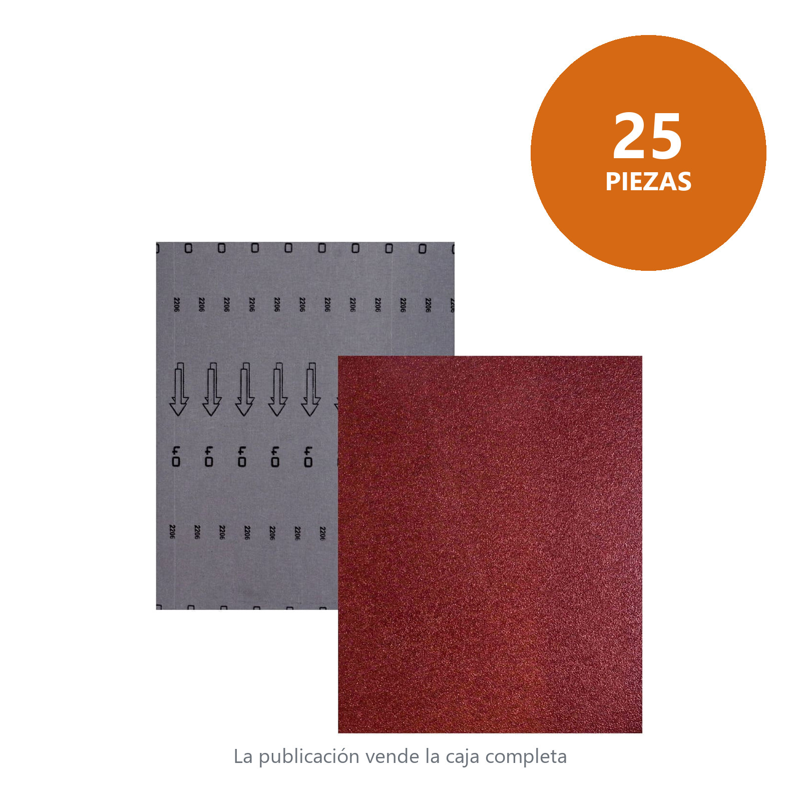 HOJA DE LIJA RESPALDO DE TELA OXIDO DE ALUMINIO 9" X 11" G040(Precio x pieza - Empaque c/25 pzas) - Imagen 3