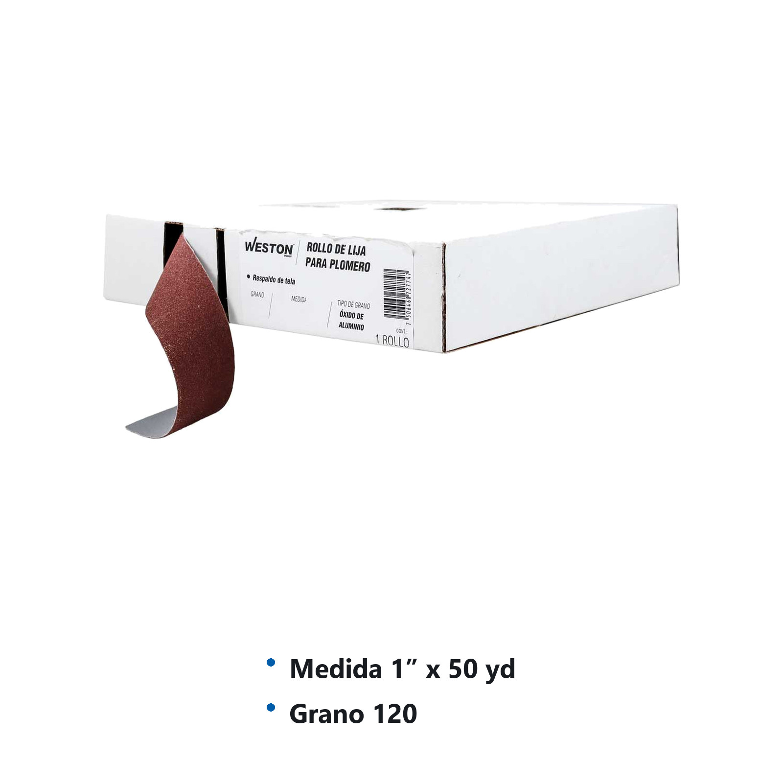 ROLLO DE LIJA P/PLOMERIA AO 1" X 50YD G120 - Imagen 3