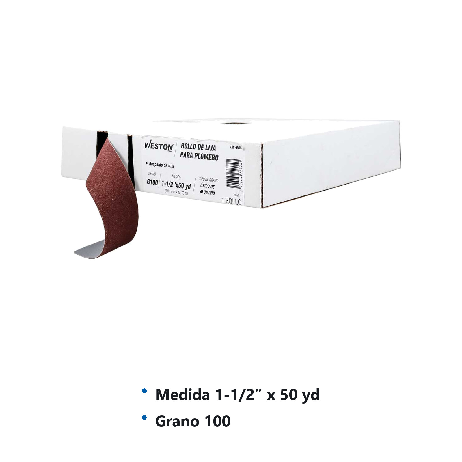 ROLLO DE LIJA P/PLOMERIA AO 1-1/2" X 50YD G100 - Imagen 4