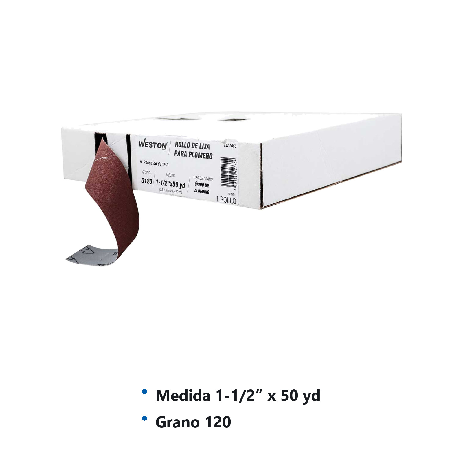 ROLLO DE LIJA P/PLOMERIA AO 1-1/2" X 50YD G120 - Imagen 4