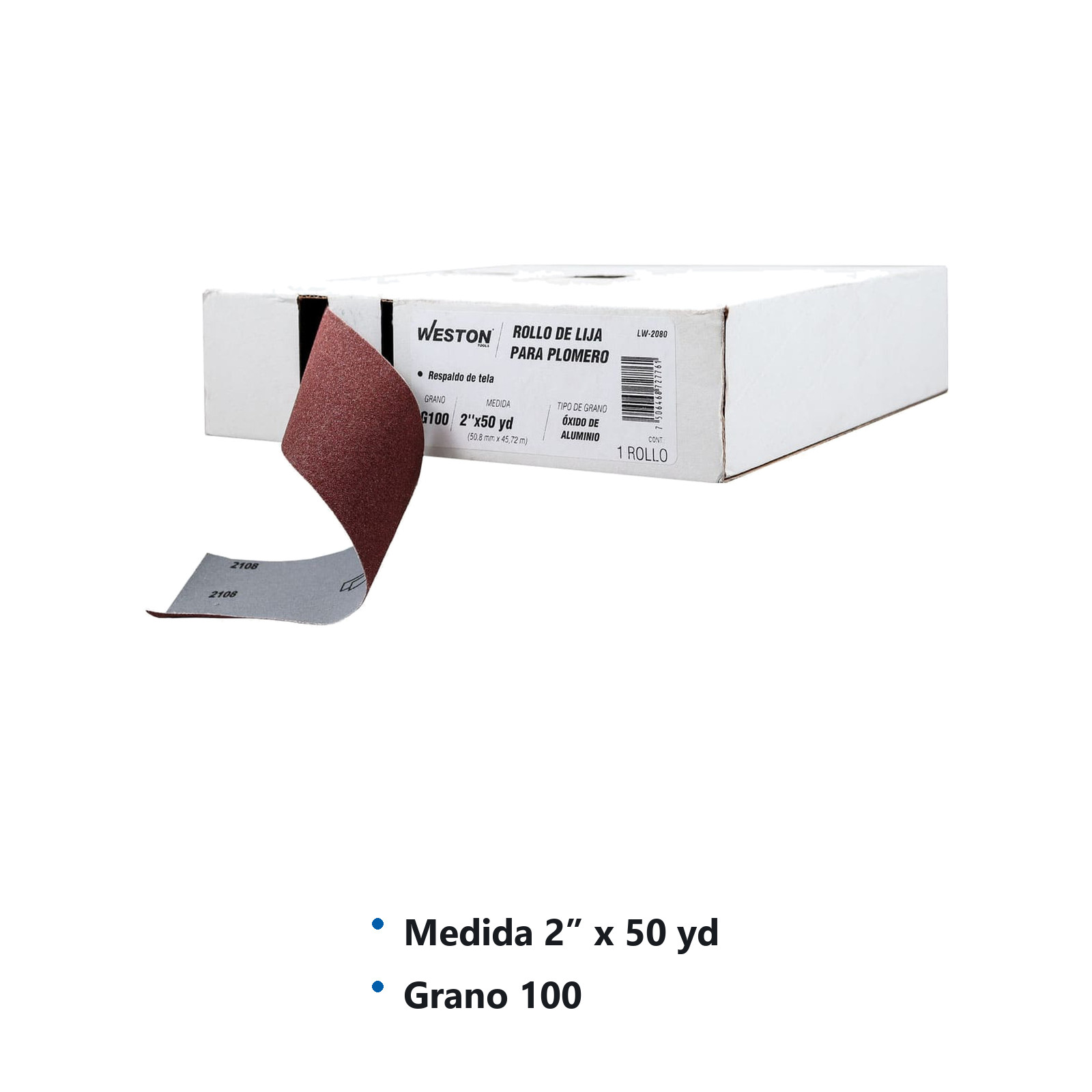 ROLLO DE LIJA P/PLOMERIA AO 2" X 50YD G100 - Imagen 4