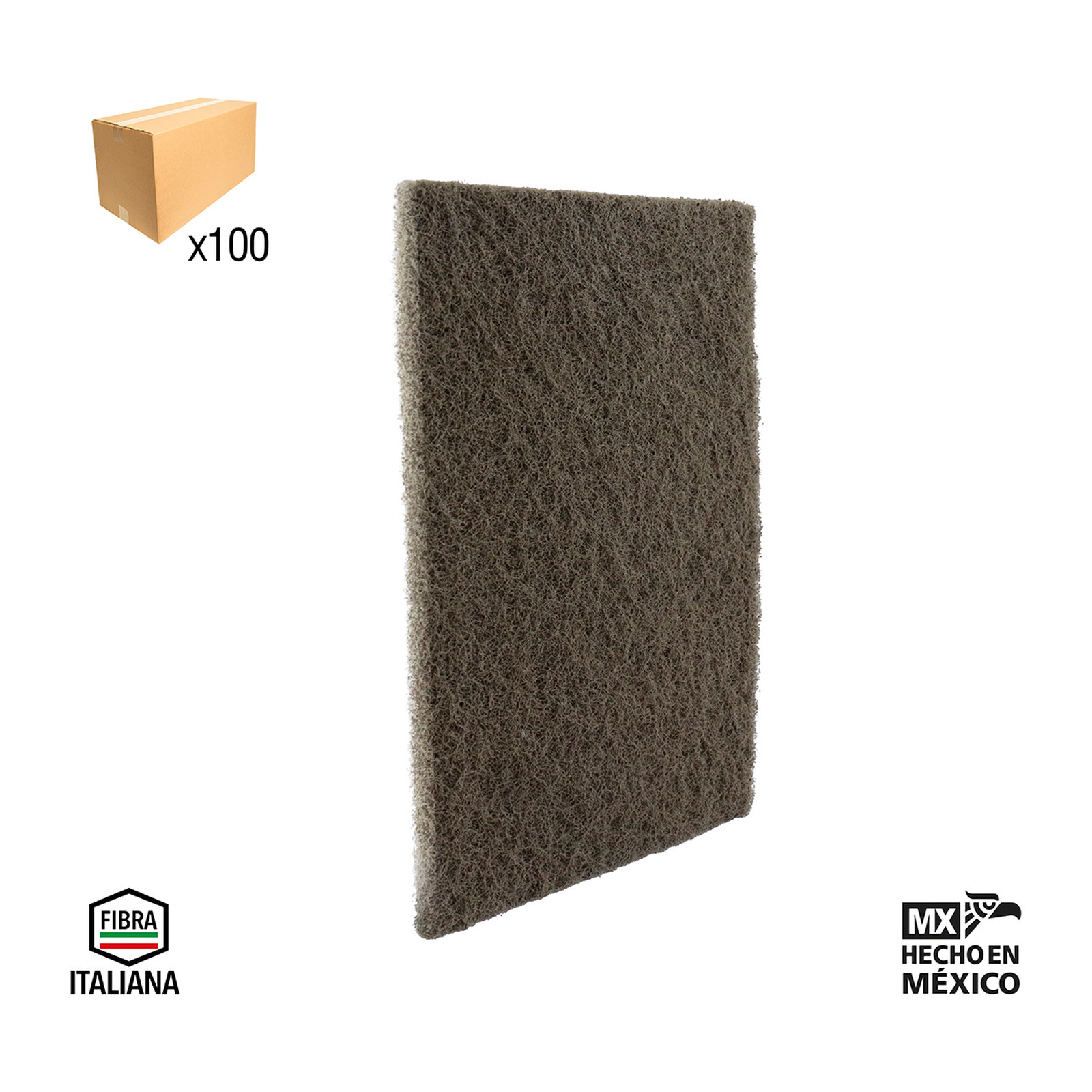 ALMOHADILLA DE FIBRA HD BEIGE / CANELA (MEDIUM) 6"x9" (CAJA BULK 100 pzas sin bolsa - Precio x Caja)