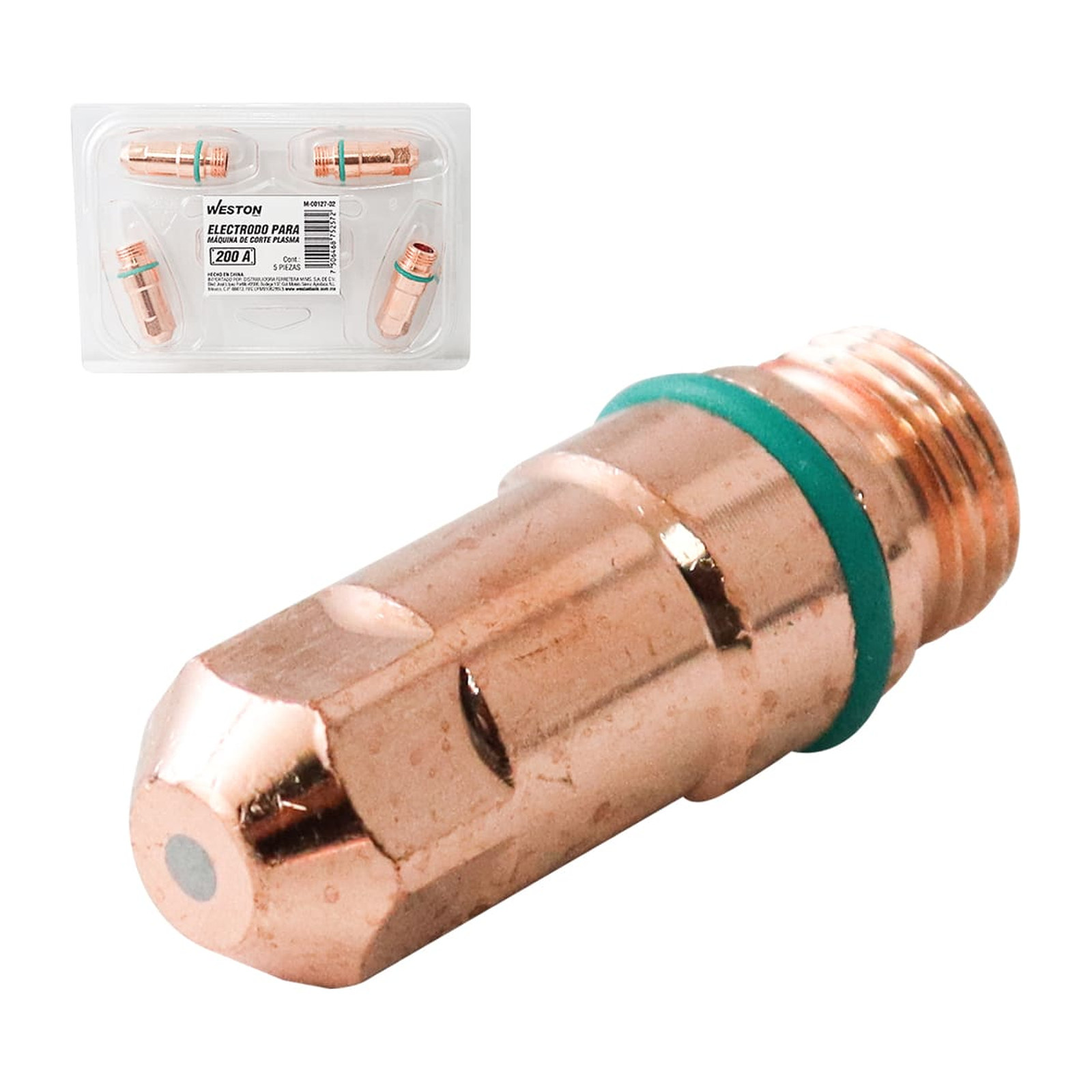 Electrodo para Máquina de Corte Plasma 200 A WESTON (Paquete de 5 piezas)
