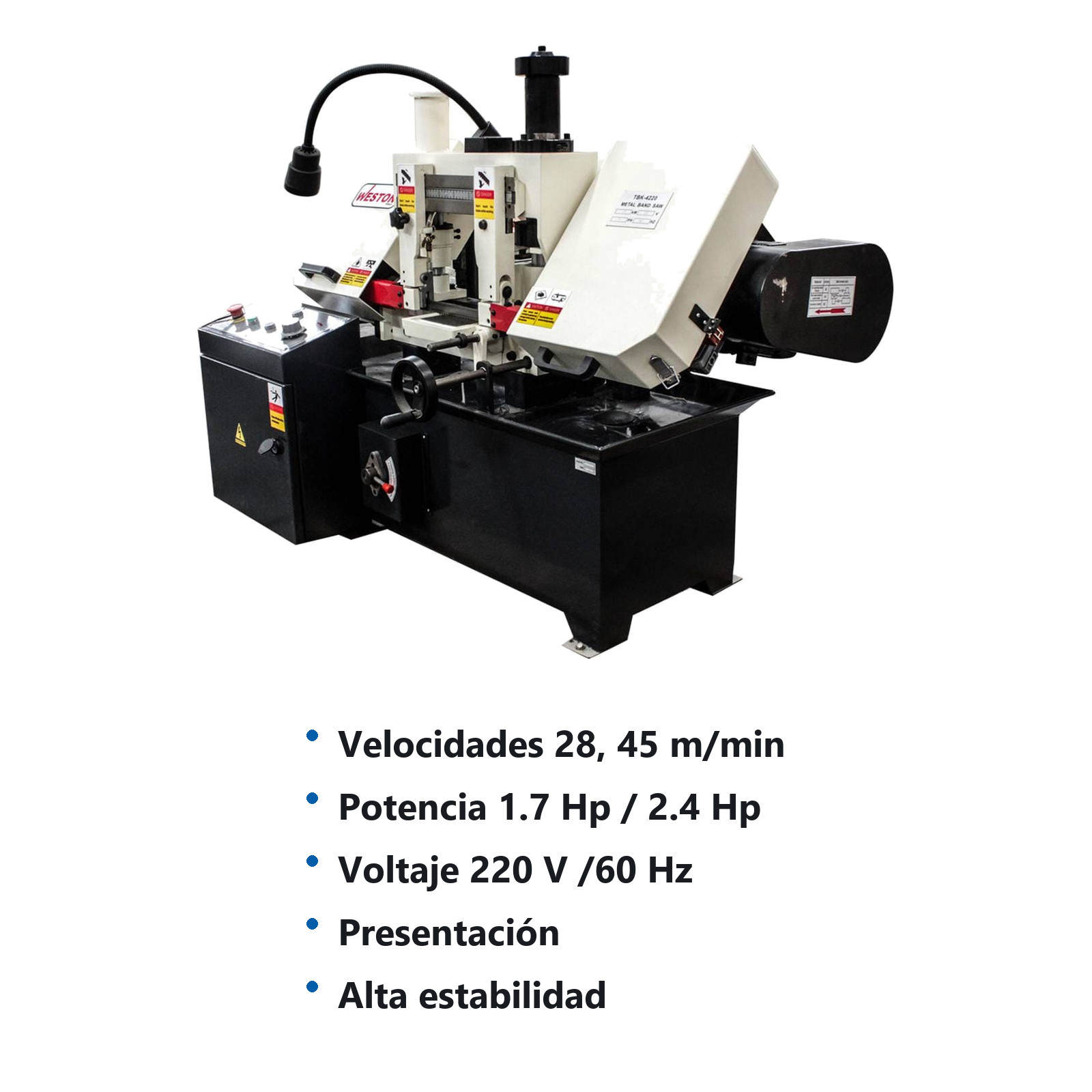 SIERRA DE BANDA 8" DOBLE COLUMNA 220V (3PH) - Imagen 4