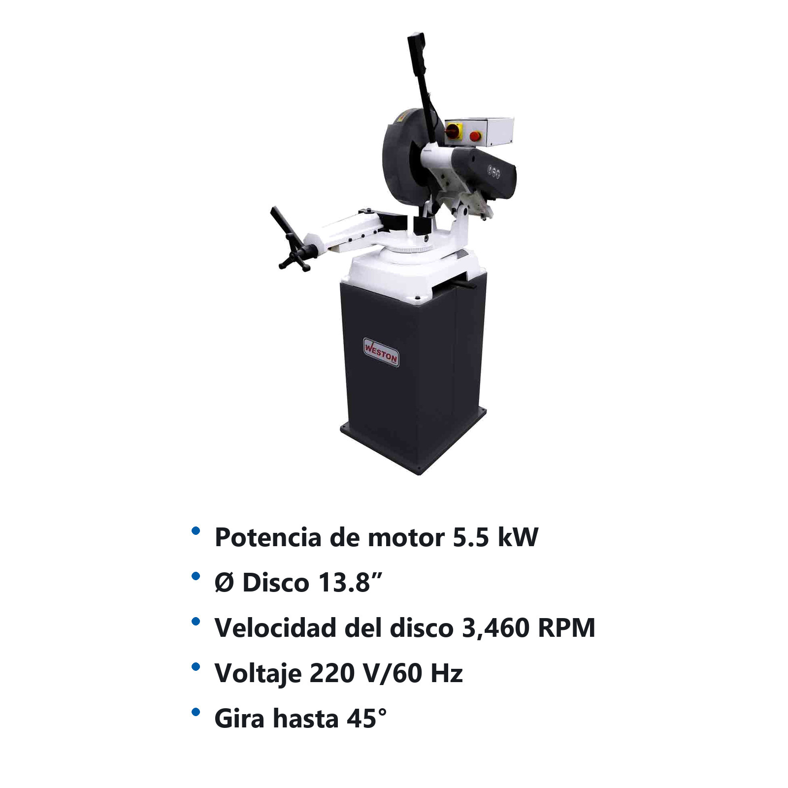 SIERRA ESTACIONARIA 14" 220V 3PH PARA DISCO DE PASTA - Imagen 2