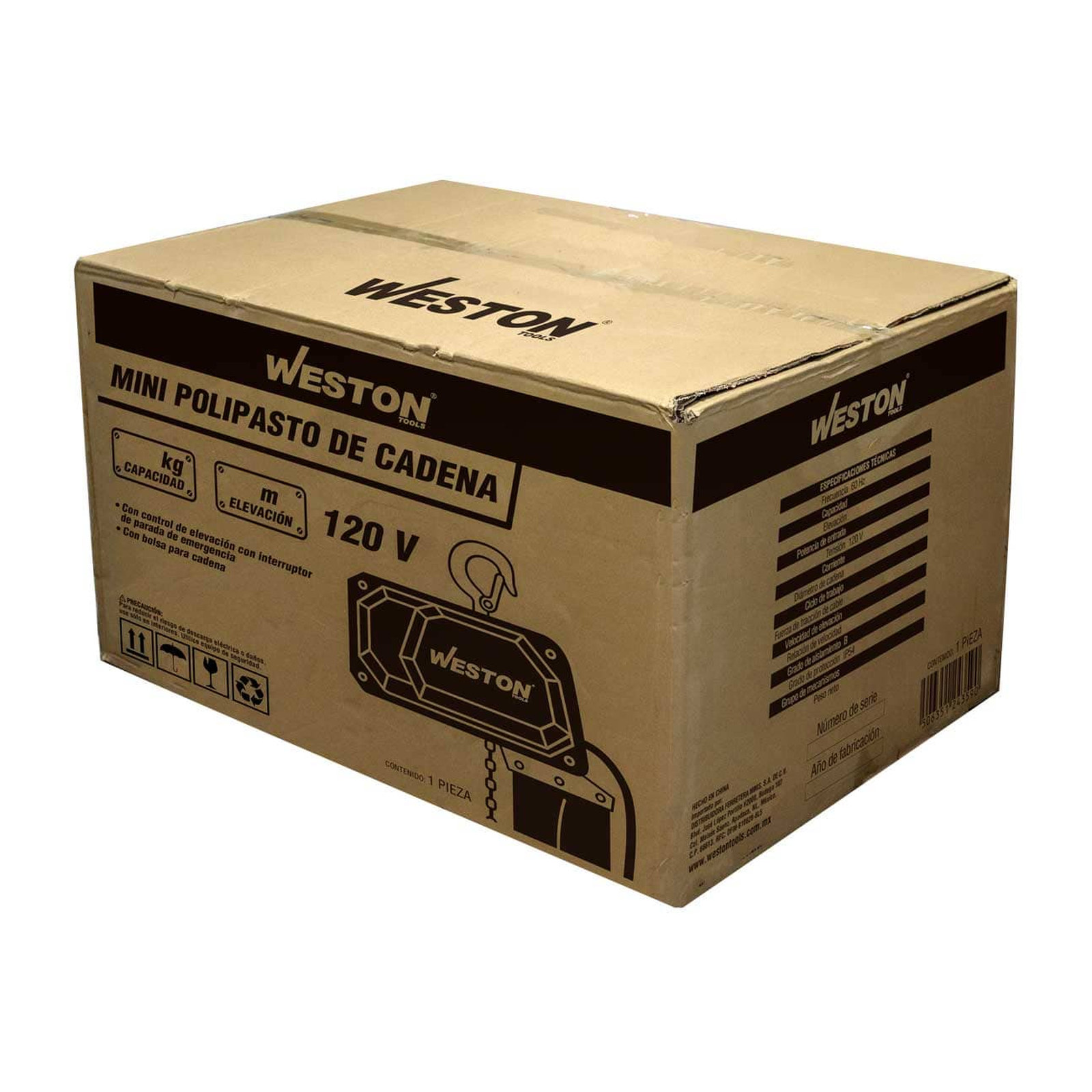 MINI POLIPASTO DE CADENA 300KG 3M (120V/60HZ) - Imagen 4