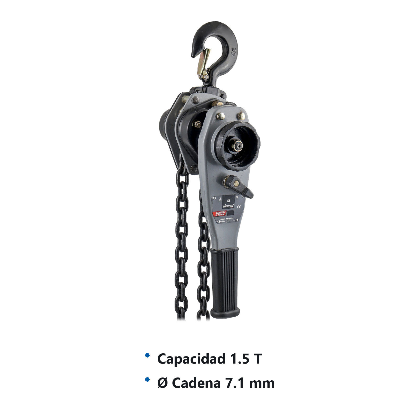 GARRUCHA D/PALANCA 1-1/2 TON. 1.5 M - Imagen 2