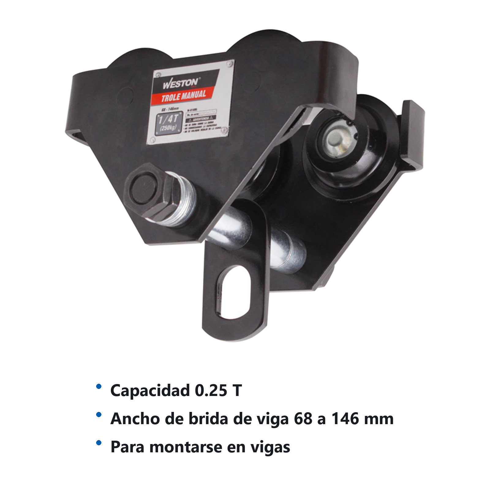 TROLLEY MANUAL PARA PORTON 1/4 TON - Imagen 4