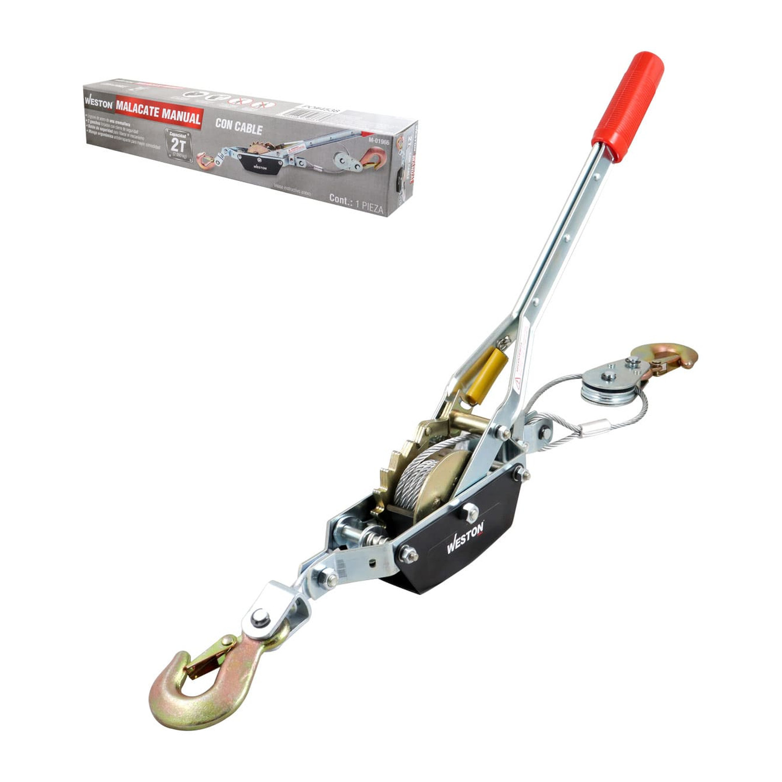 Malacate Manual con Cable 2 Toneladas Weston