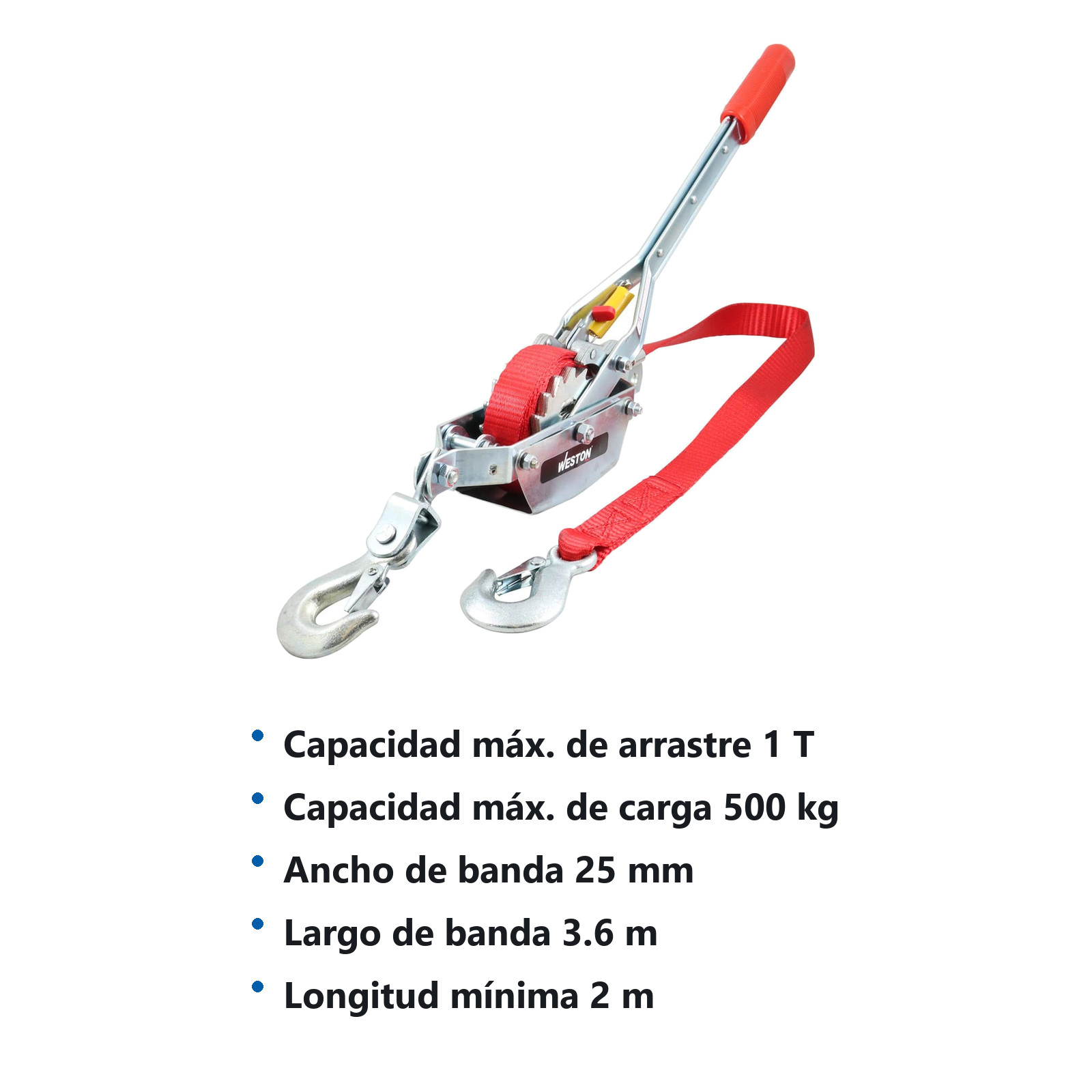 MALACATE MANUAL C/BANDA 3.6M 1 TON - Imagen 4