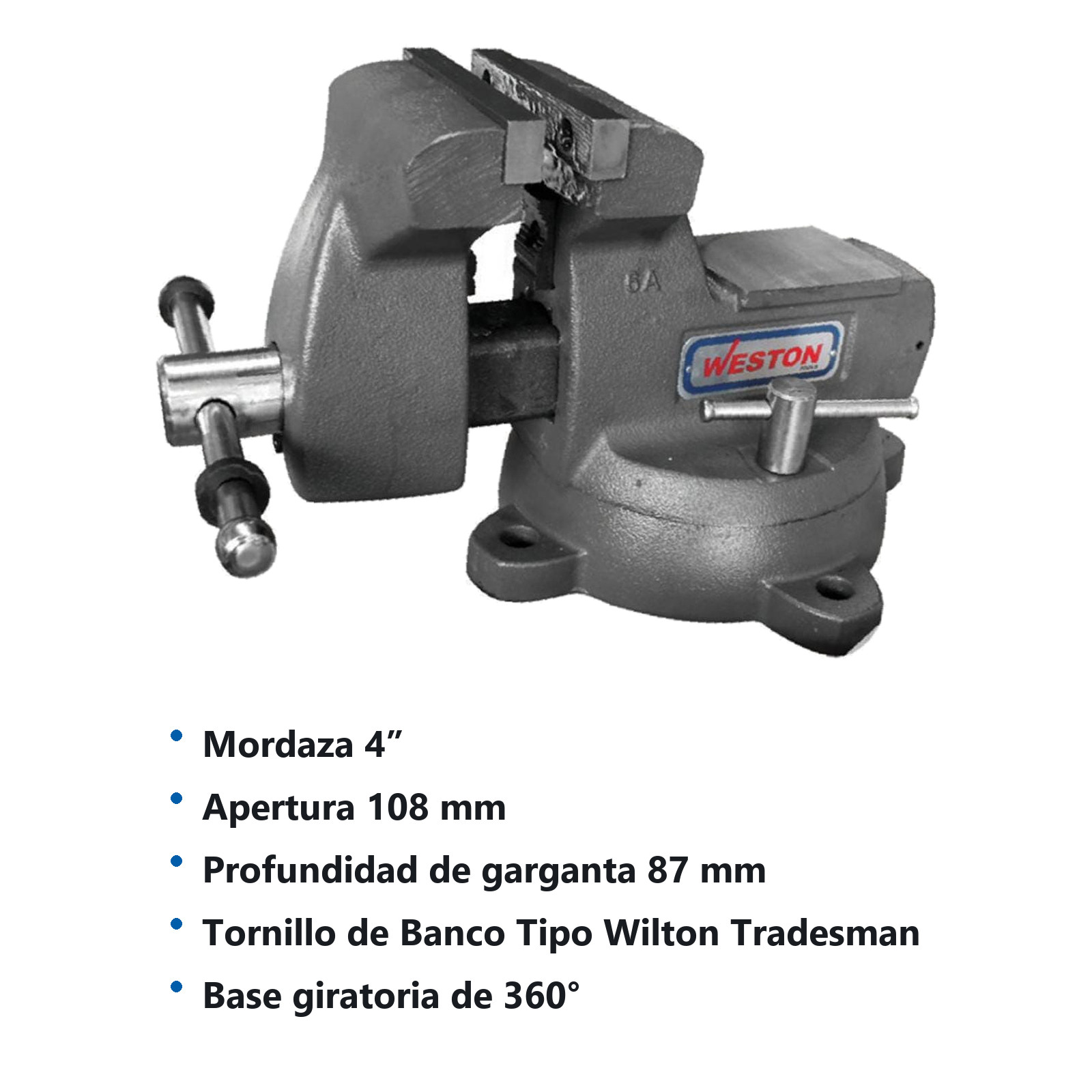 TORNILLO DE BANCO PESADO T/WILTON 4" - Imagen 2