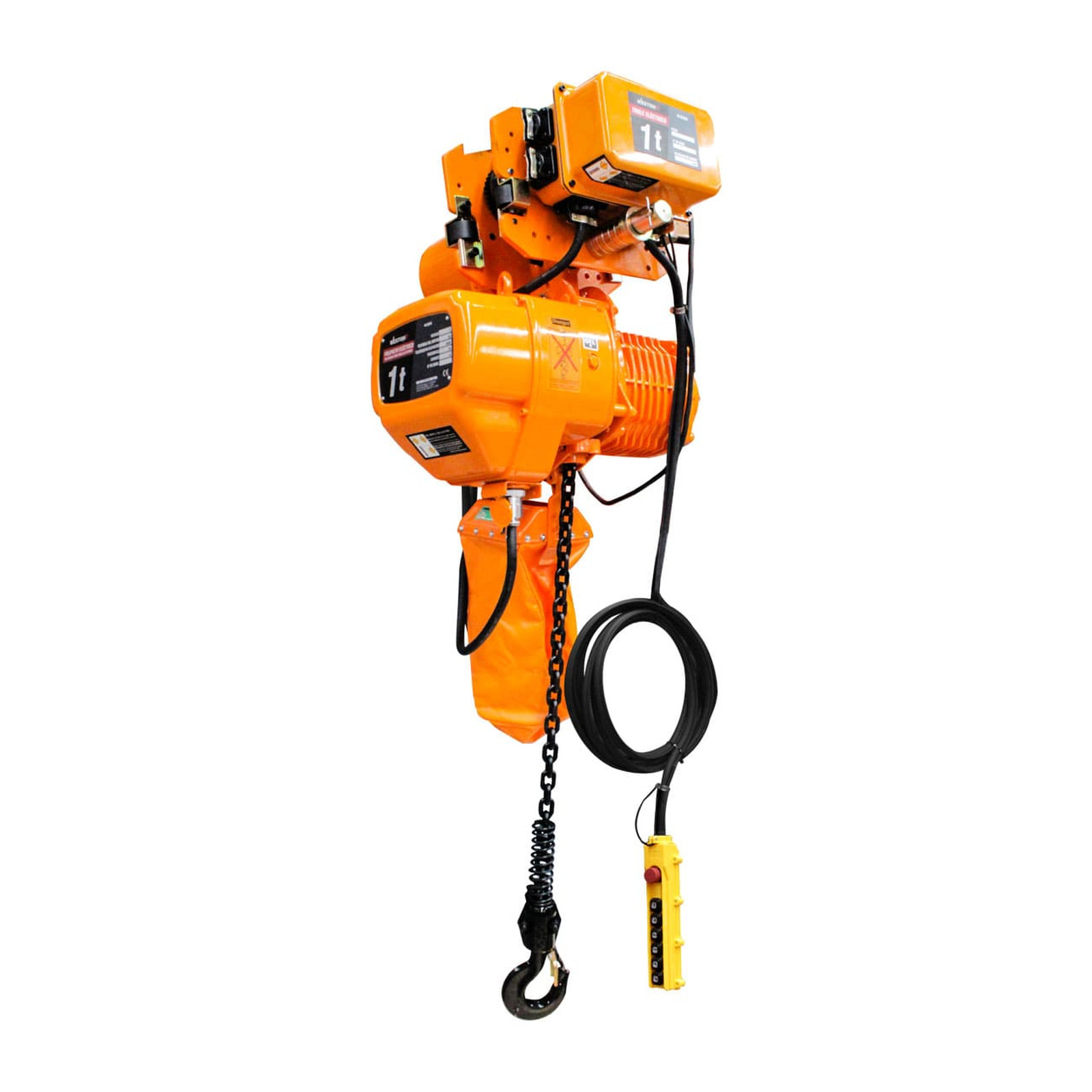 Polipasto Eléctrico de Cadena con Trole 1 Ton 6 m 220V/440V 60Hz Trifásico Cadena G80 WESTON PLUS