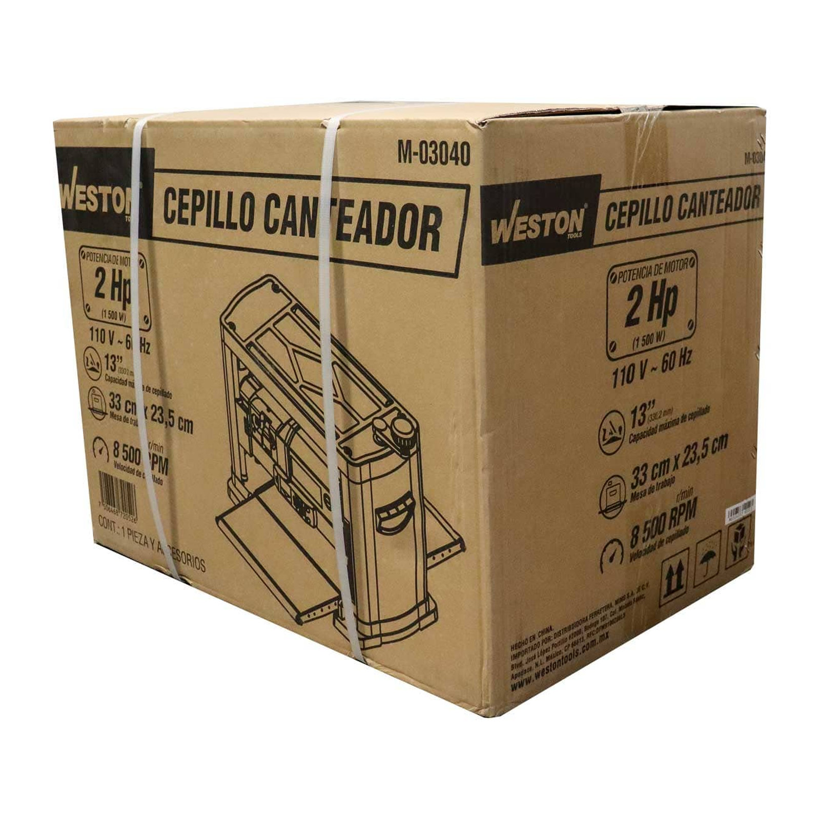 CEPILLO CANTEADOR 13'' 1500W C/2 NAVAJAS 110V 1F - Imagen 4