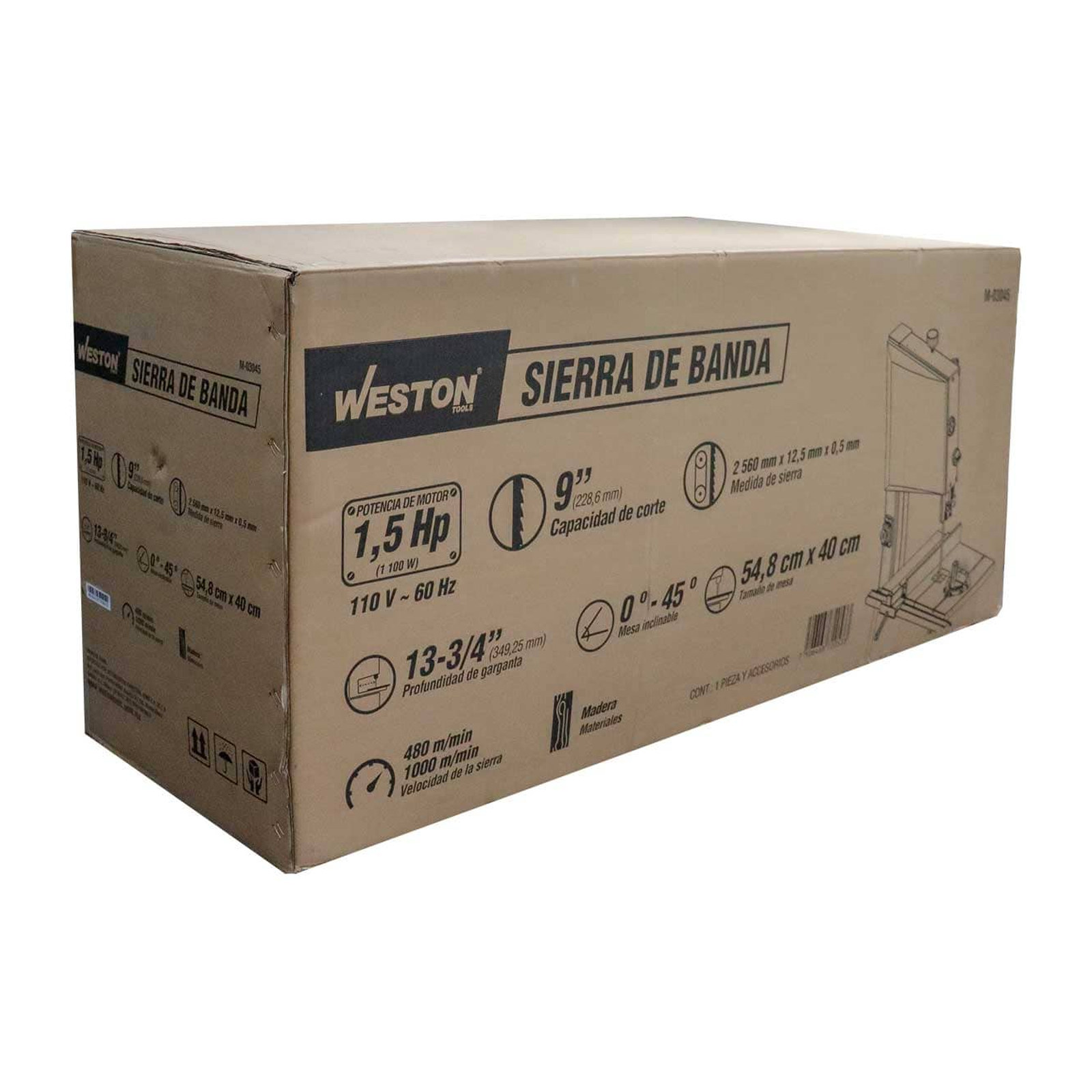SIERRA DE BANDA CINTA 14'' 1100W 110V 1F - Imagen 4