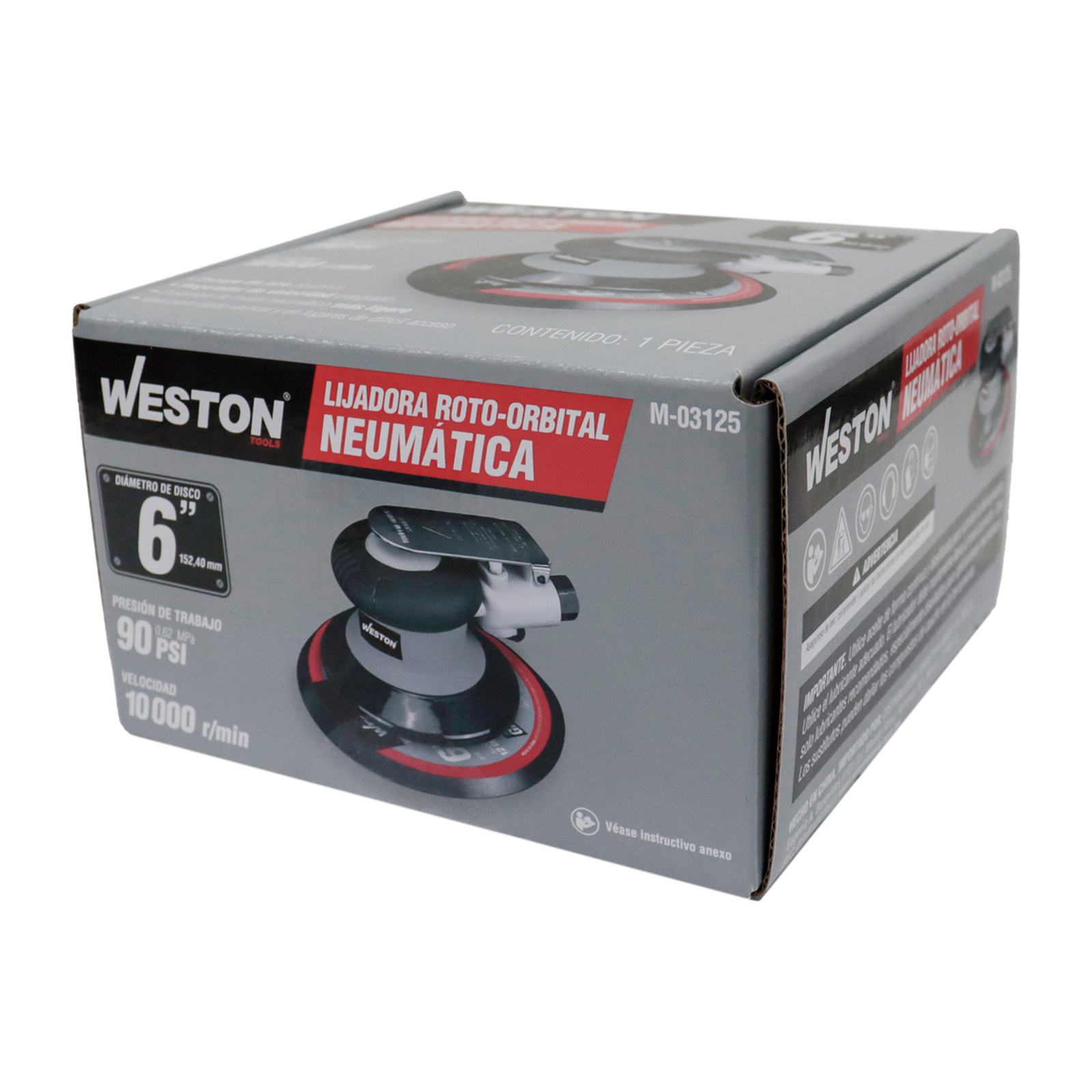 LIJADORA ROTO-ORBITAL NEUMATICA 2HP 10000 OPM 6" - Imagen 4