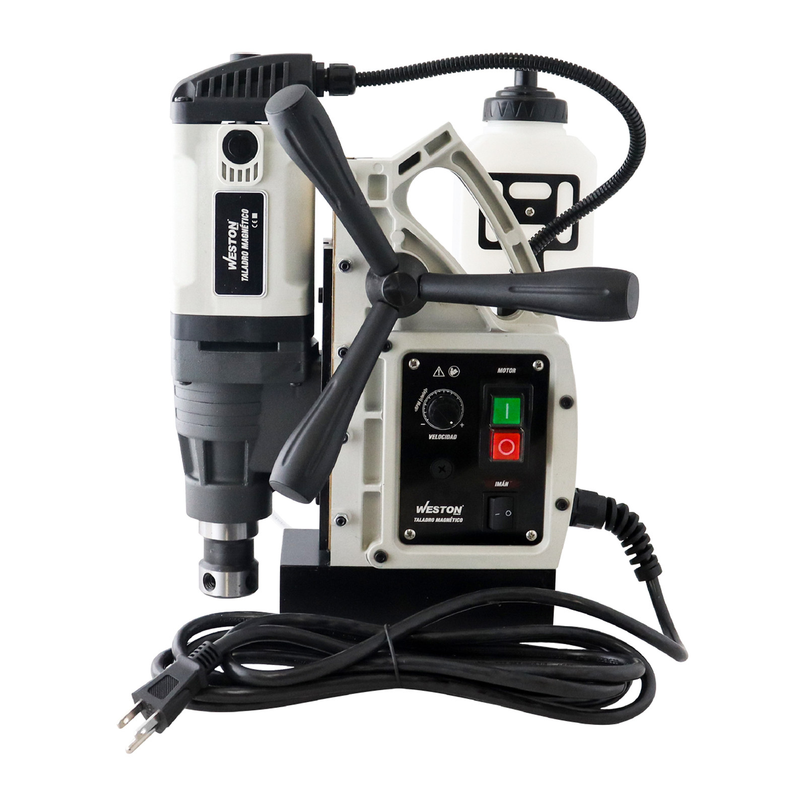 TALADRO MAGNETICO 35MM X 30MM 1550W BROQUERO 1/2" ZANCO WELDON 3/4" 110V - Imagen 2