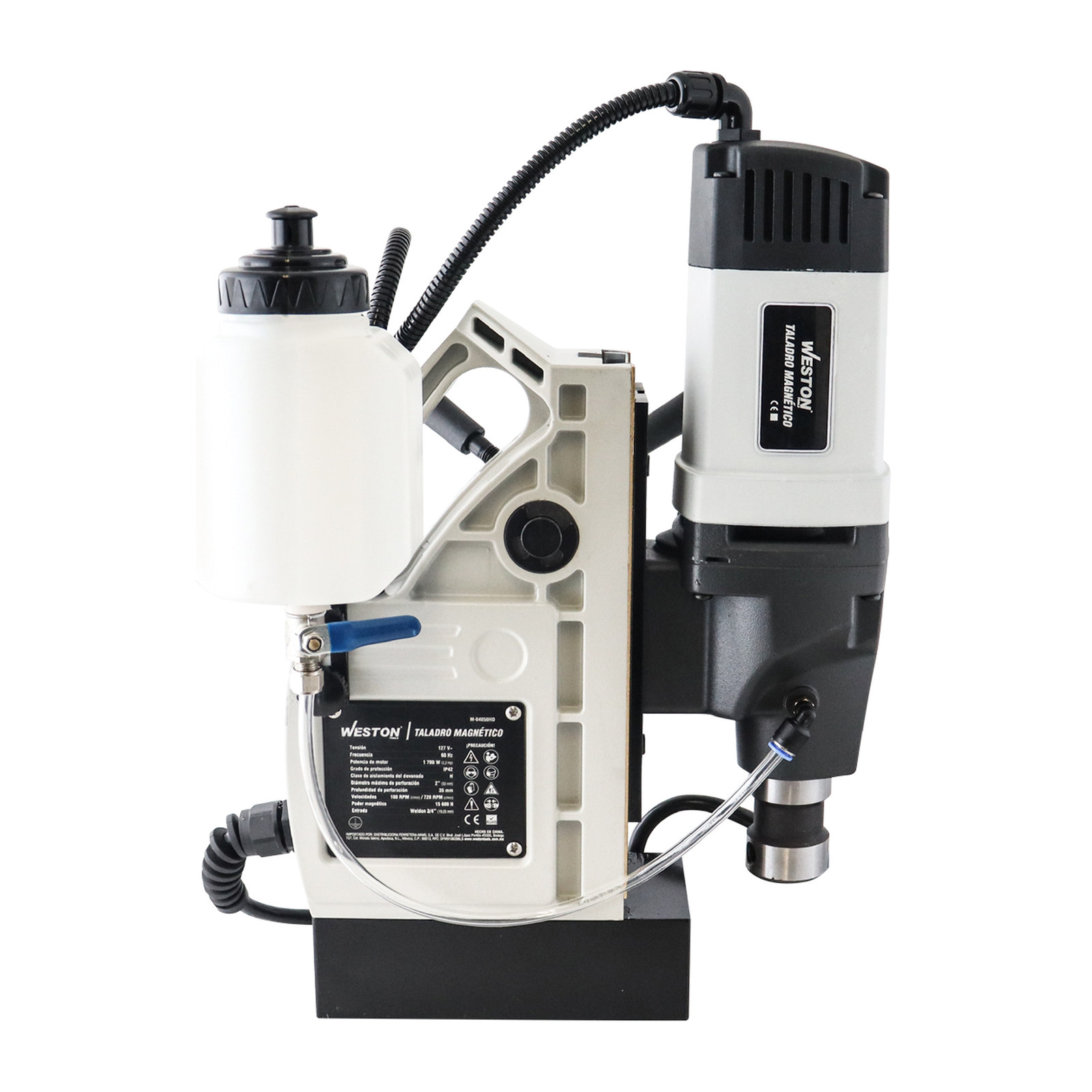 TALADRO MAGNETICO 50MM X 35MM 1700W BROQUERO 1/2" ZANCO WELDON 3/4" 110V - Imagen 3
