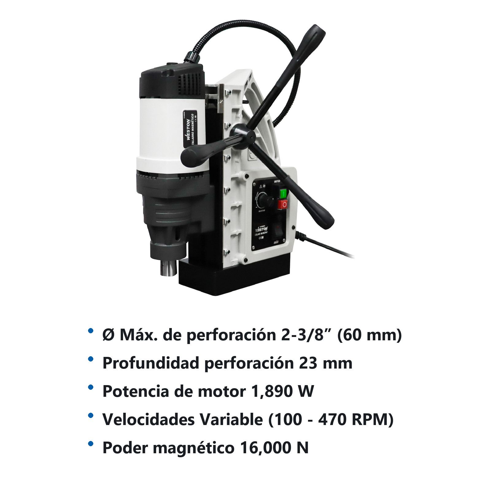 TALADRO MAGNETICO 60MM 1890W 110V - Imagen 3