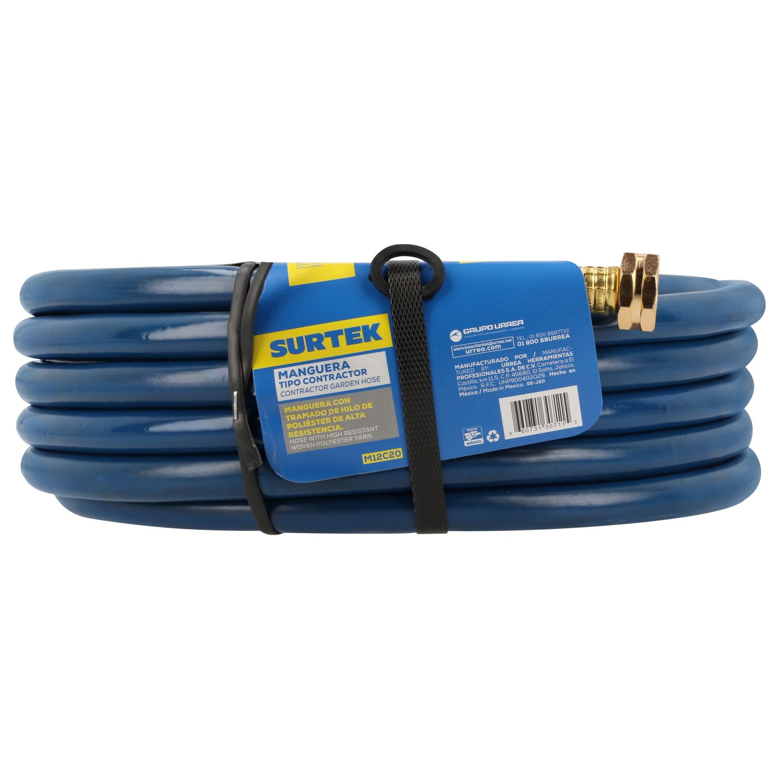 Manguera para jardín contractor con conector metálico 1/2", 20 m Surtek - Imagen 3