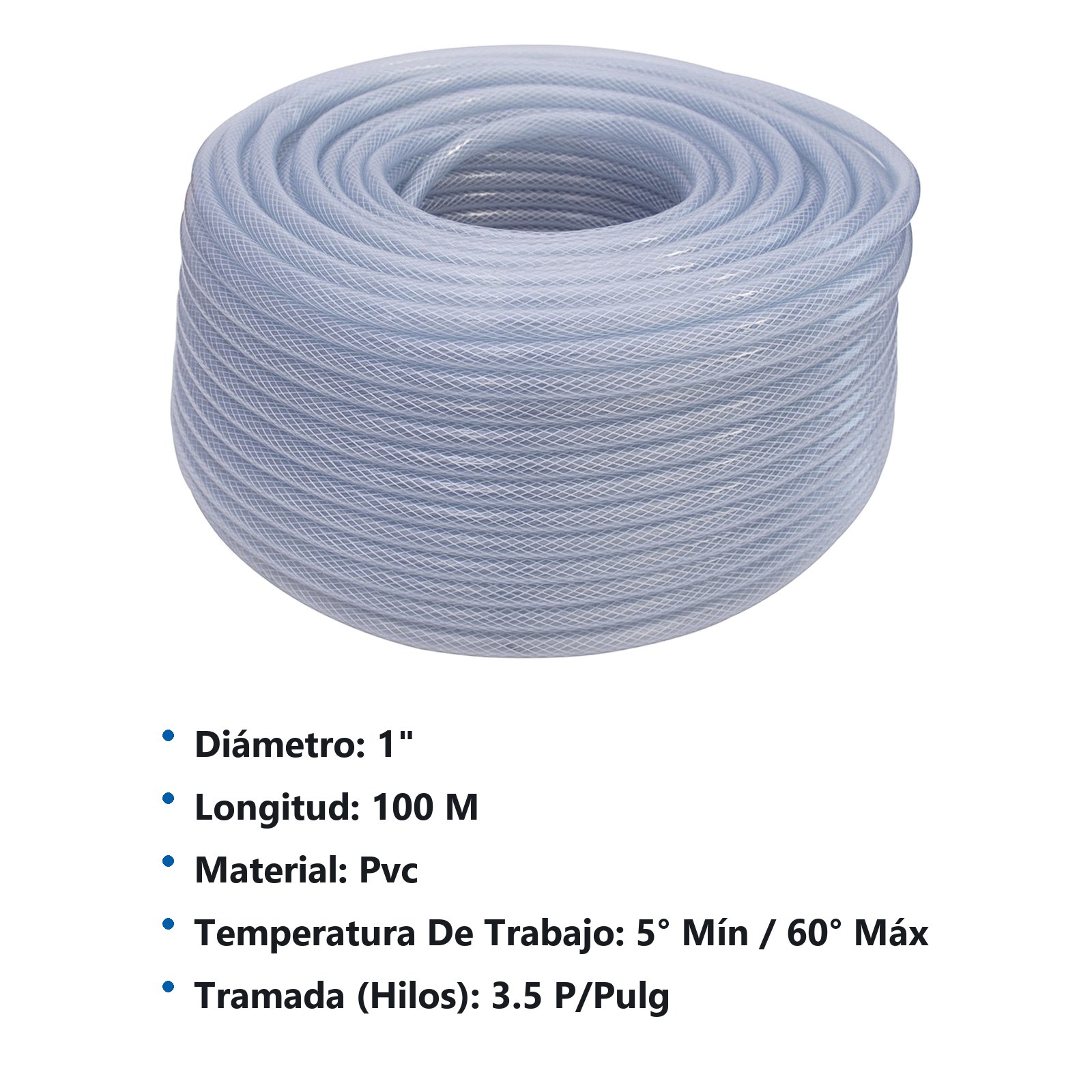 Manguera industrial tramada en rollo 1" x 100 m Surtek - Imagen 2