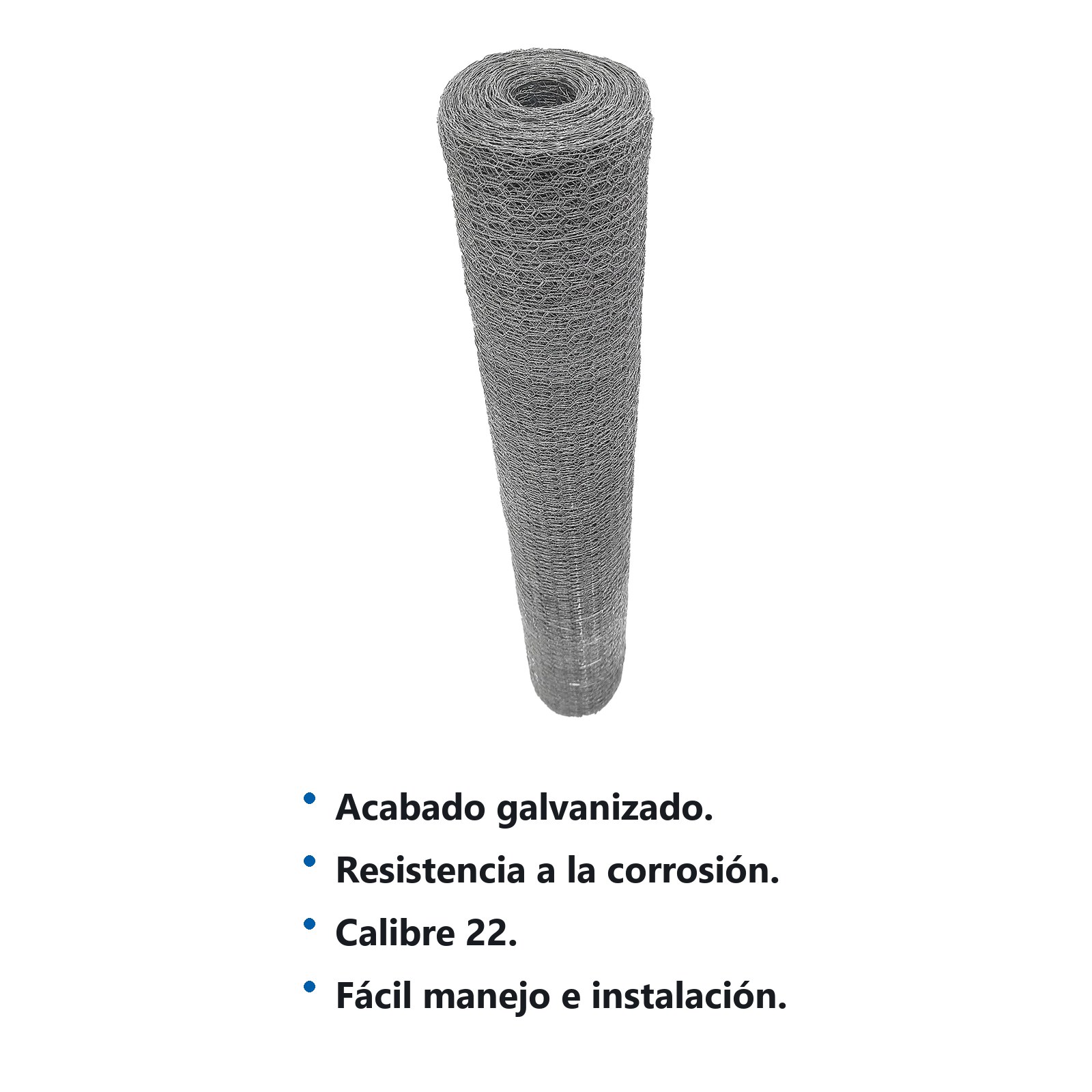 Malla hexagonal galvanizada calibre 22, abertura 25 mm, 1.75 x 45 m Surtek - Imagen 2