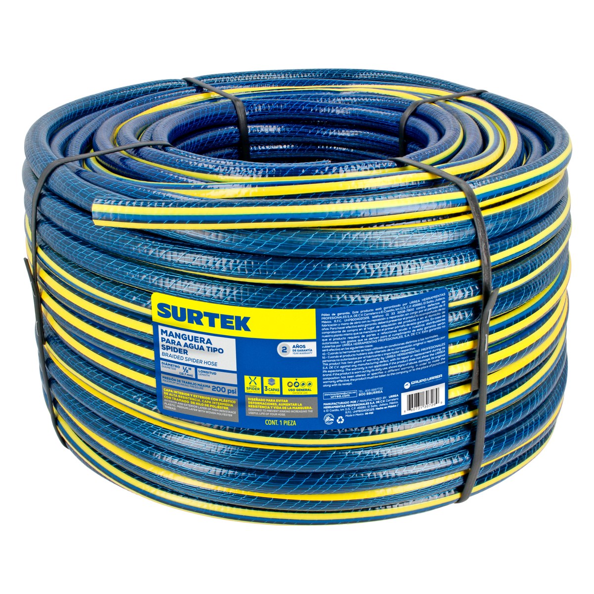 Manguera para jardín tejido spider en rollo 3/4", 100 m Surtek - Imagen 2
