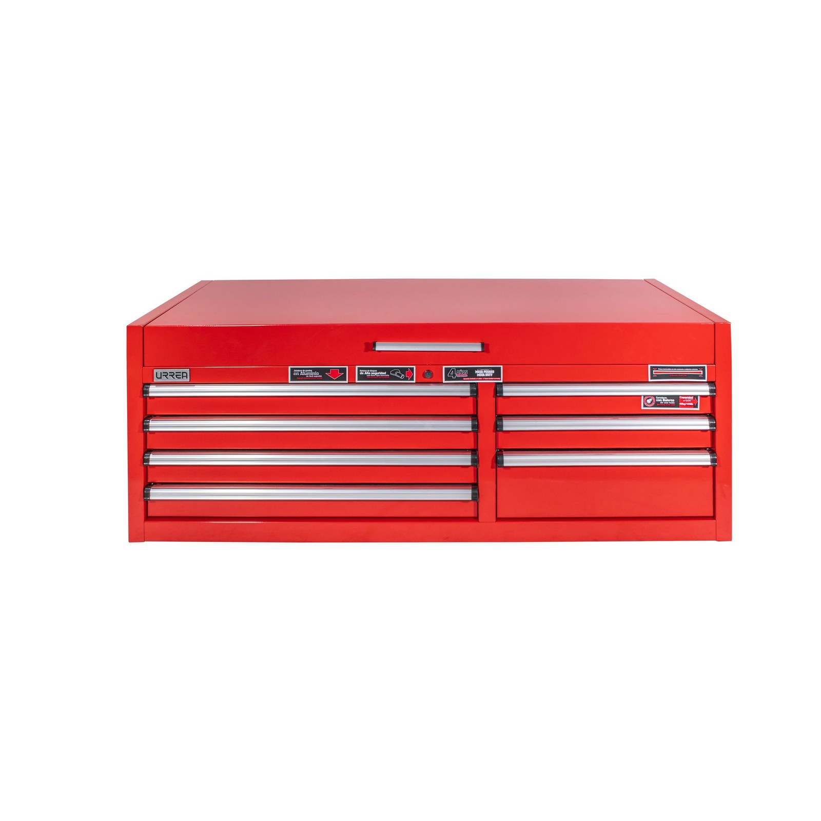 Gabinete superior 7 gavetas color rojo serie M 56" Urrea - Imagen 4