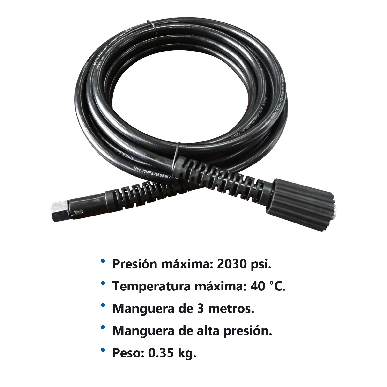 Manguera de 3 metros para hidrolavadora eléctrica HL417 Surtek - Imagen 2