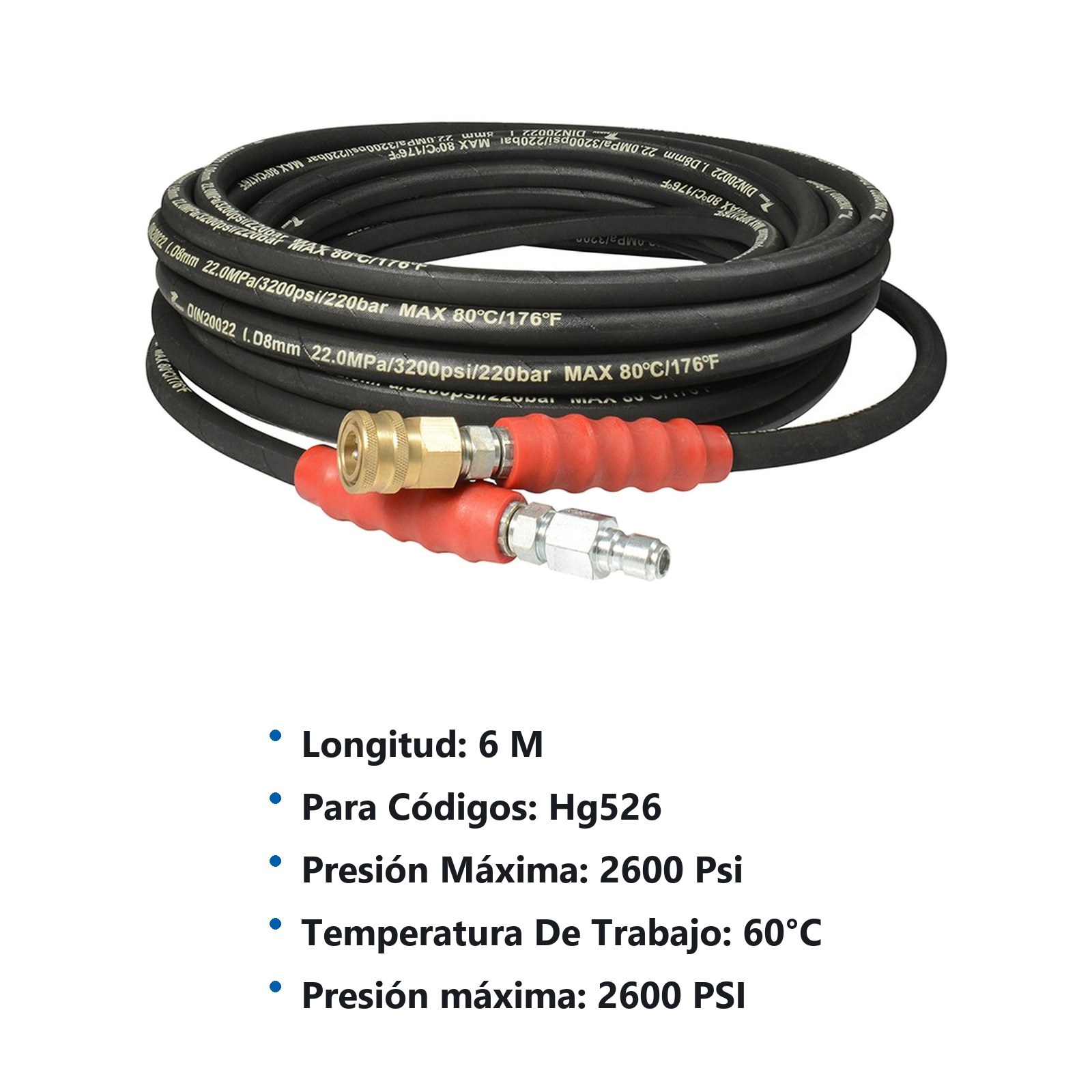Manguera para hidrolavadora a gasolina HG526 Surtek - Imagen 2